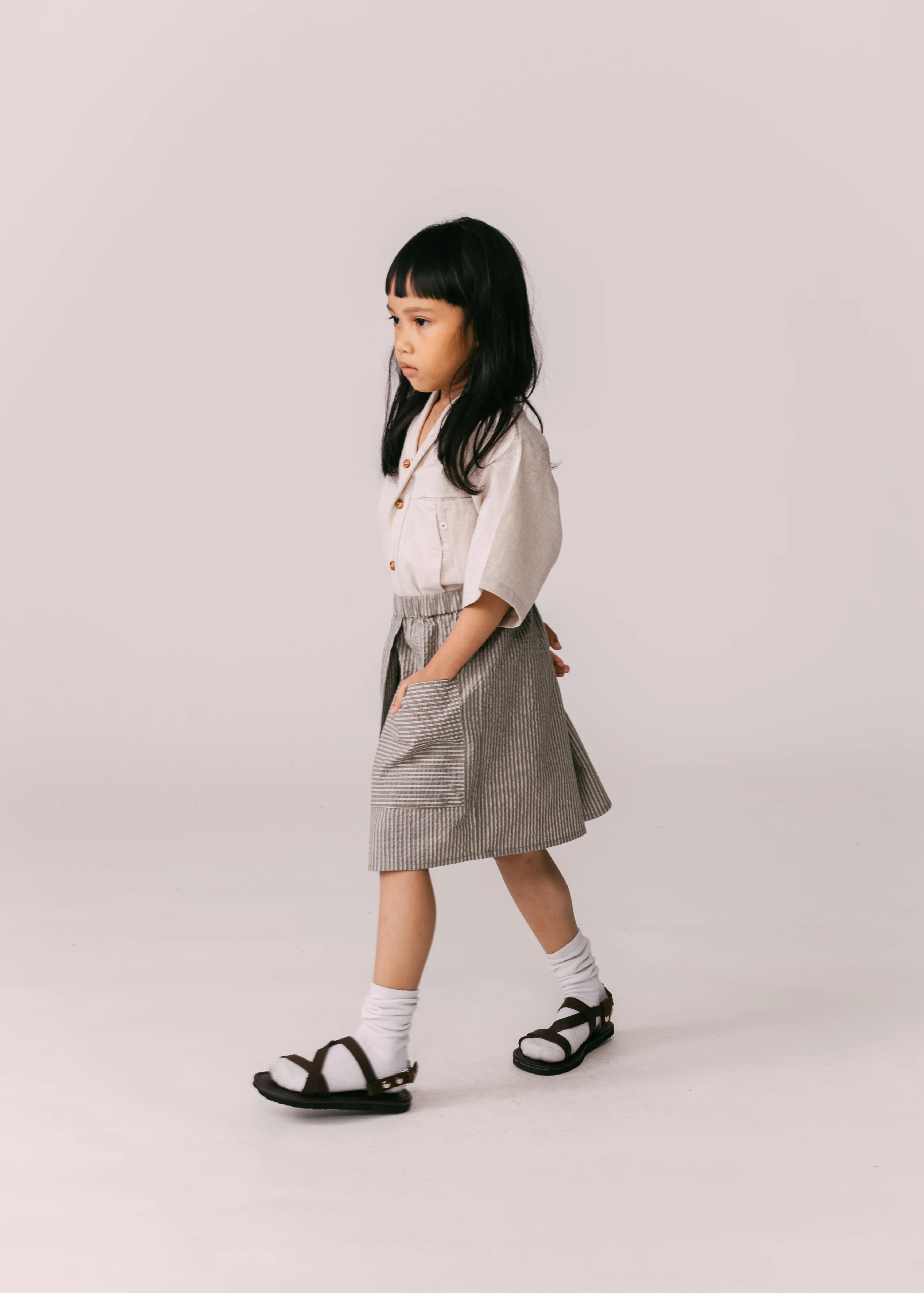 Kids: Alir Samping (Olive Stripe) - Image 4