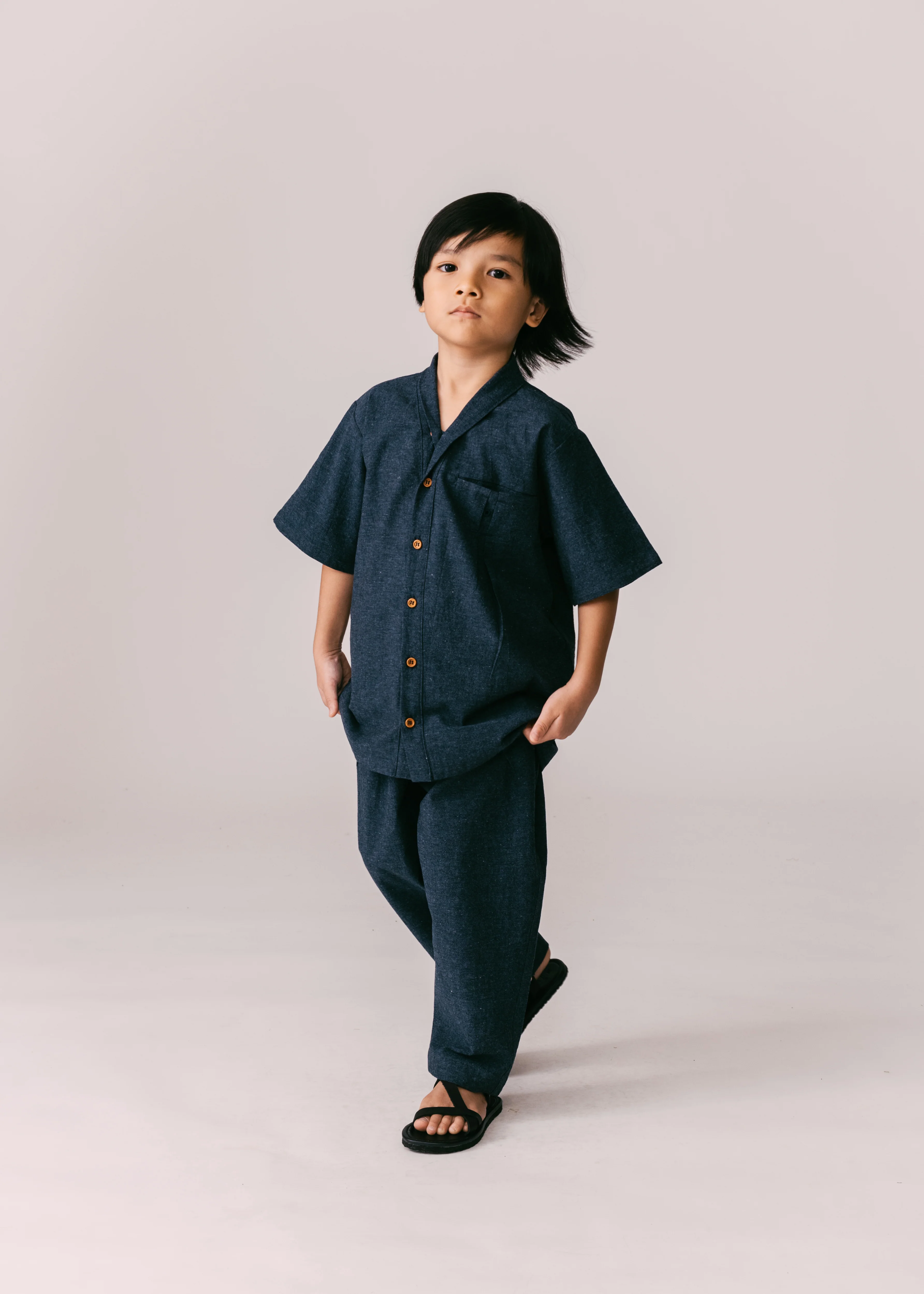 Kids: Alir Shirt (Dark Blue) - Image 3