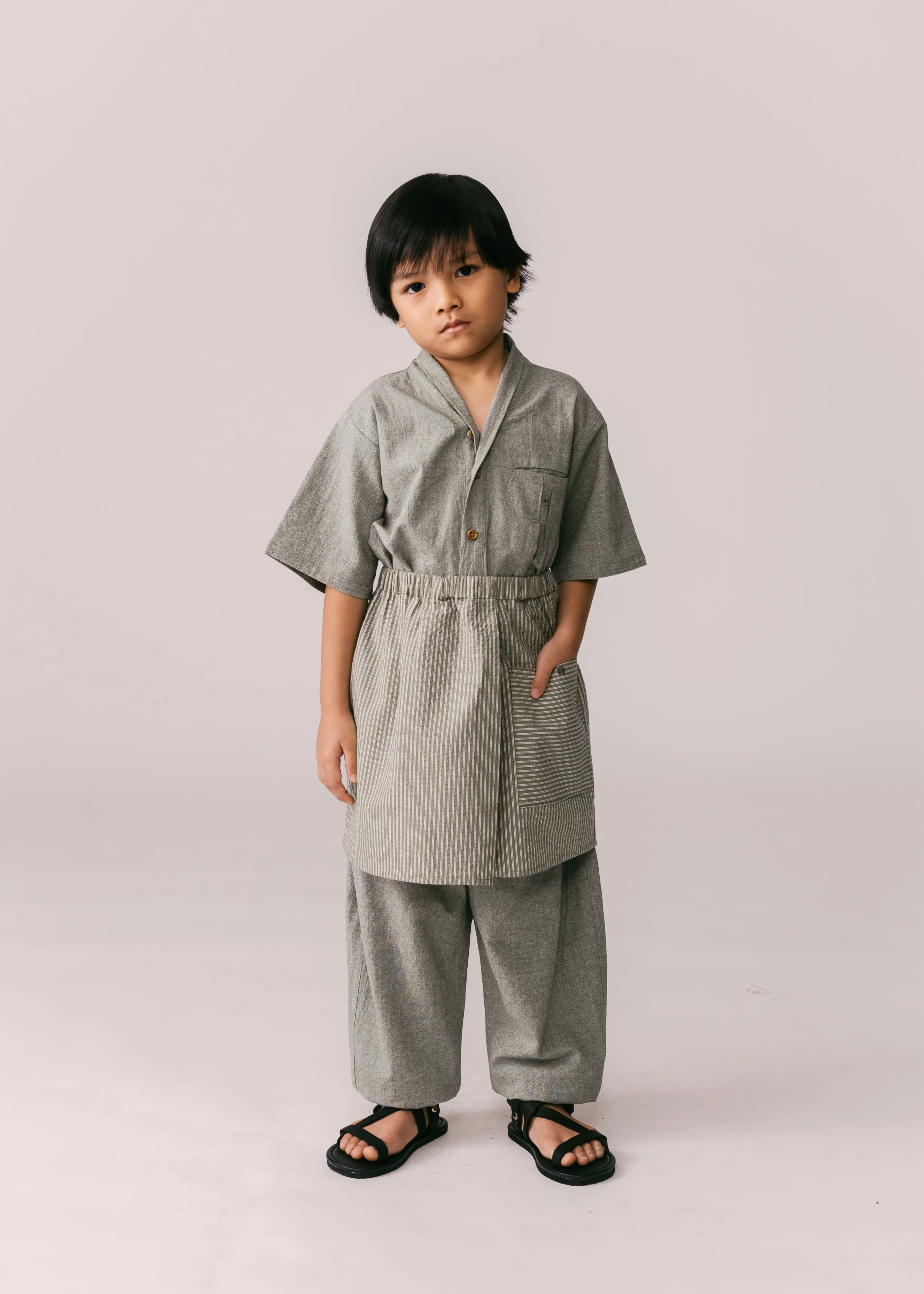 Kids: Alir Shirt (Olive) - Image 6