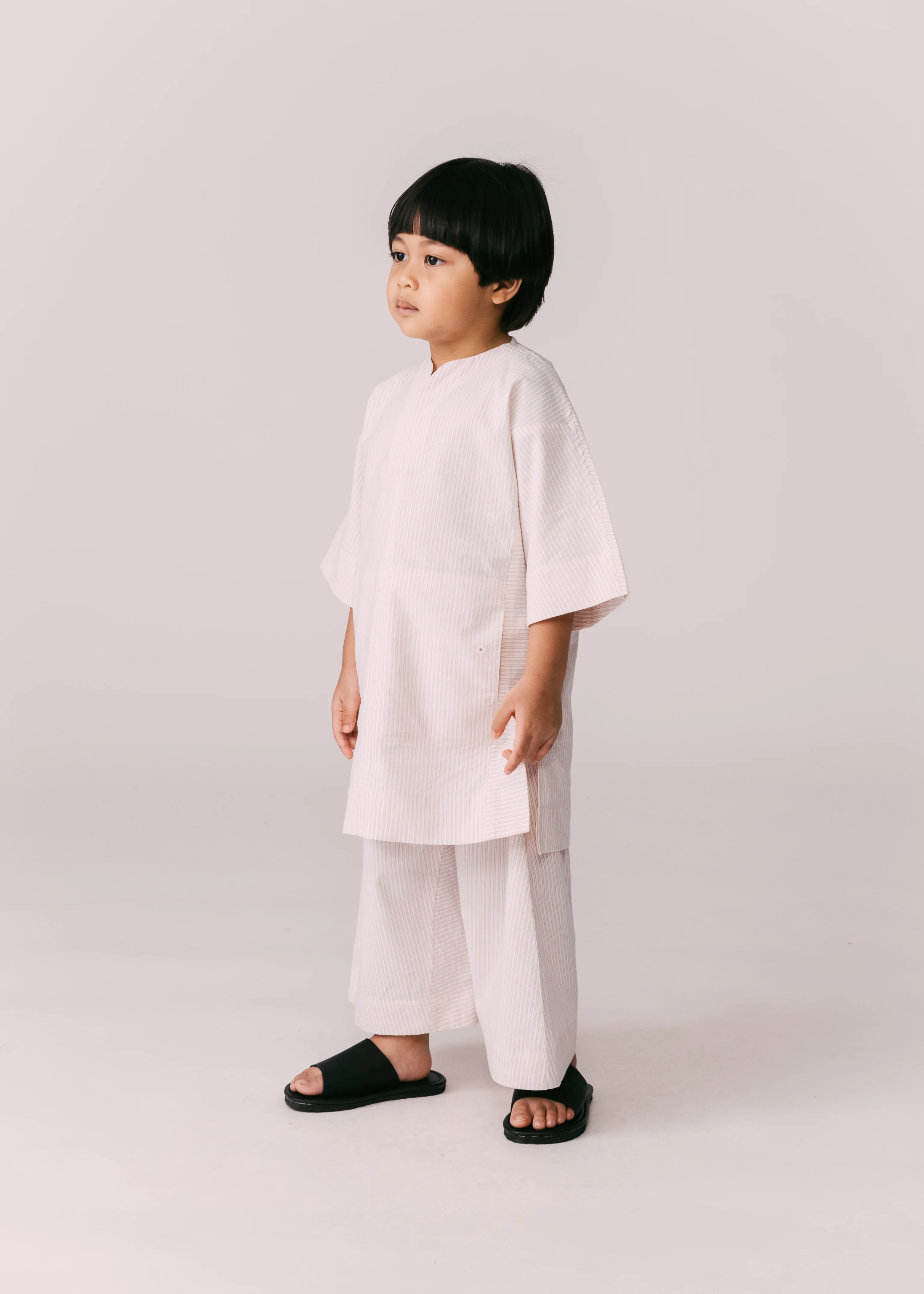 Kids: Tahan Kurta (Pink Stripe) - Image 3
