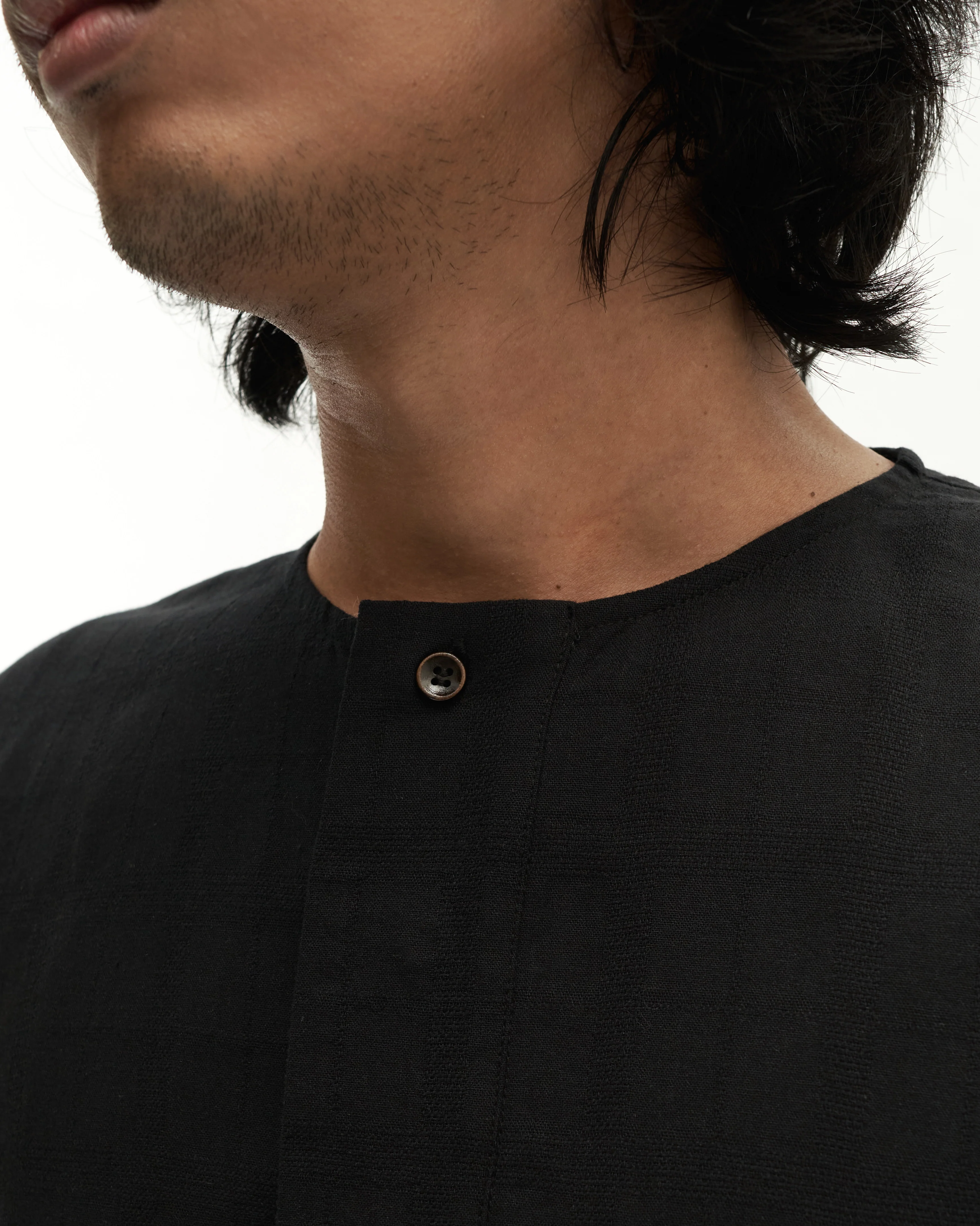 Men: Galah Buttoned Shirt (Black) - Image 2