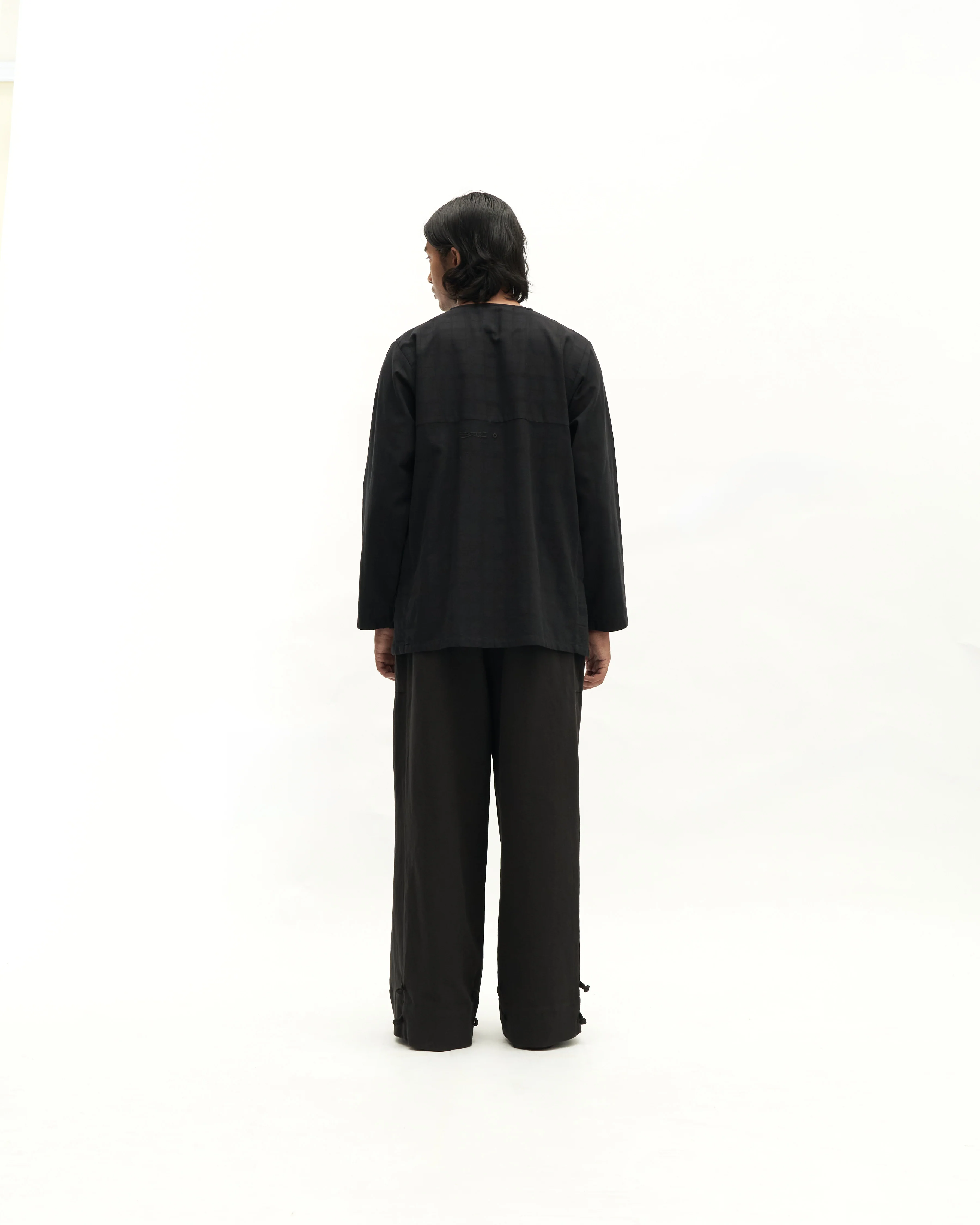 Men: Galah Buttoned Shirt (Black) - Image 4