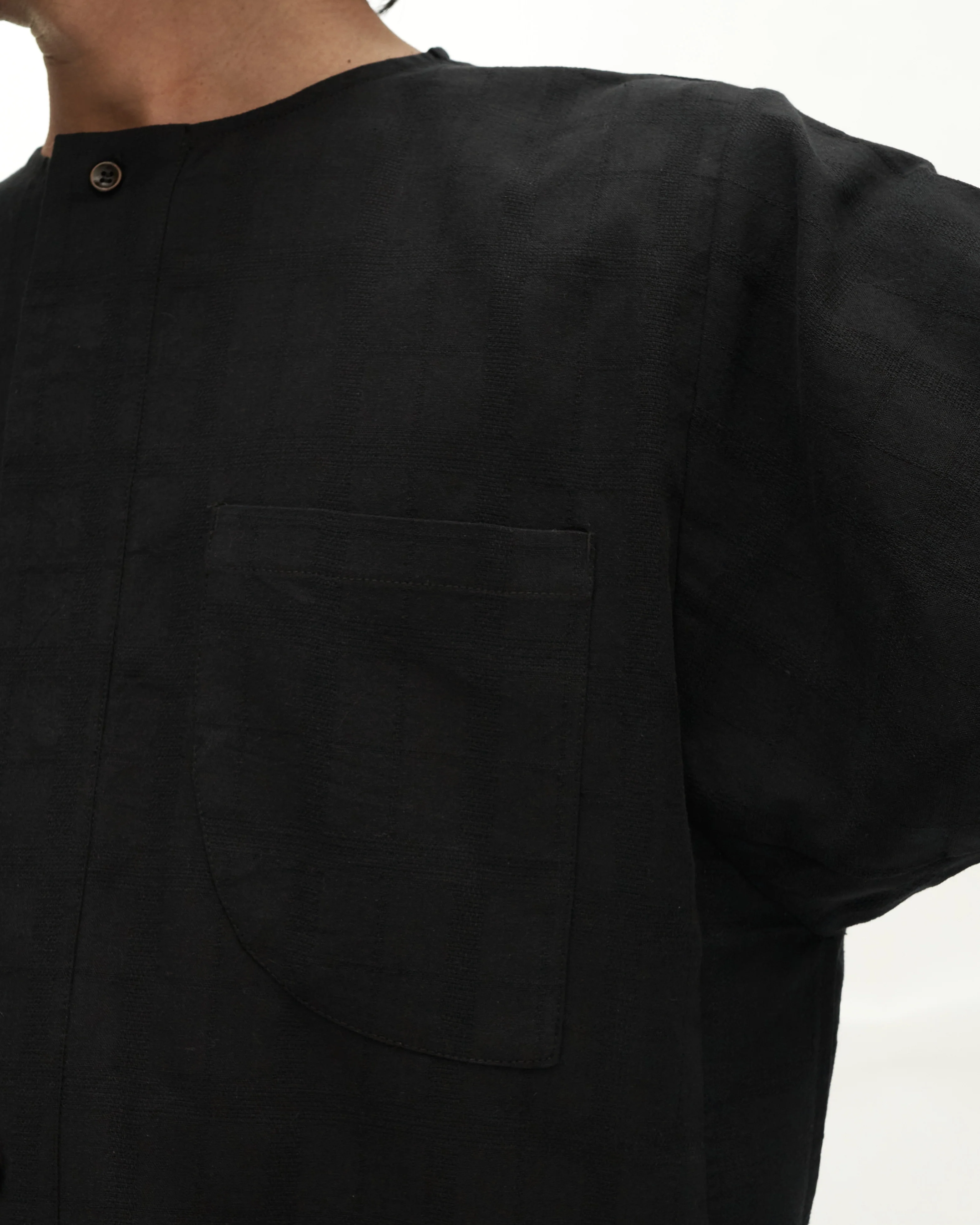 Men: Galah Buttoned Shirt (Black) - Image 5