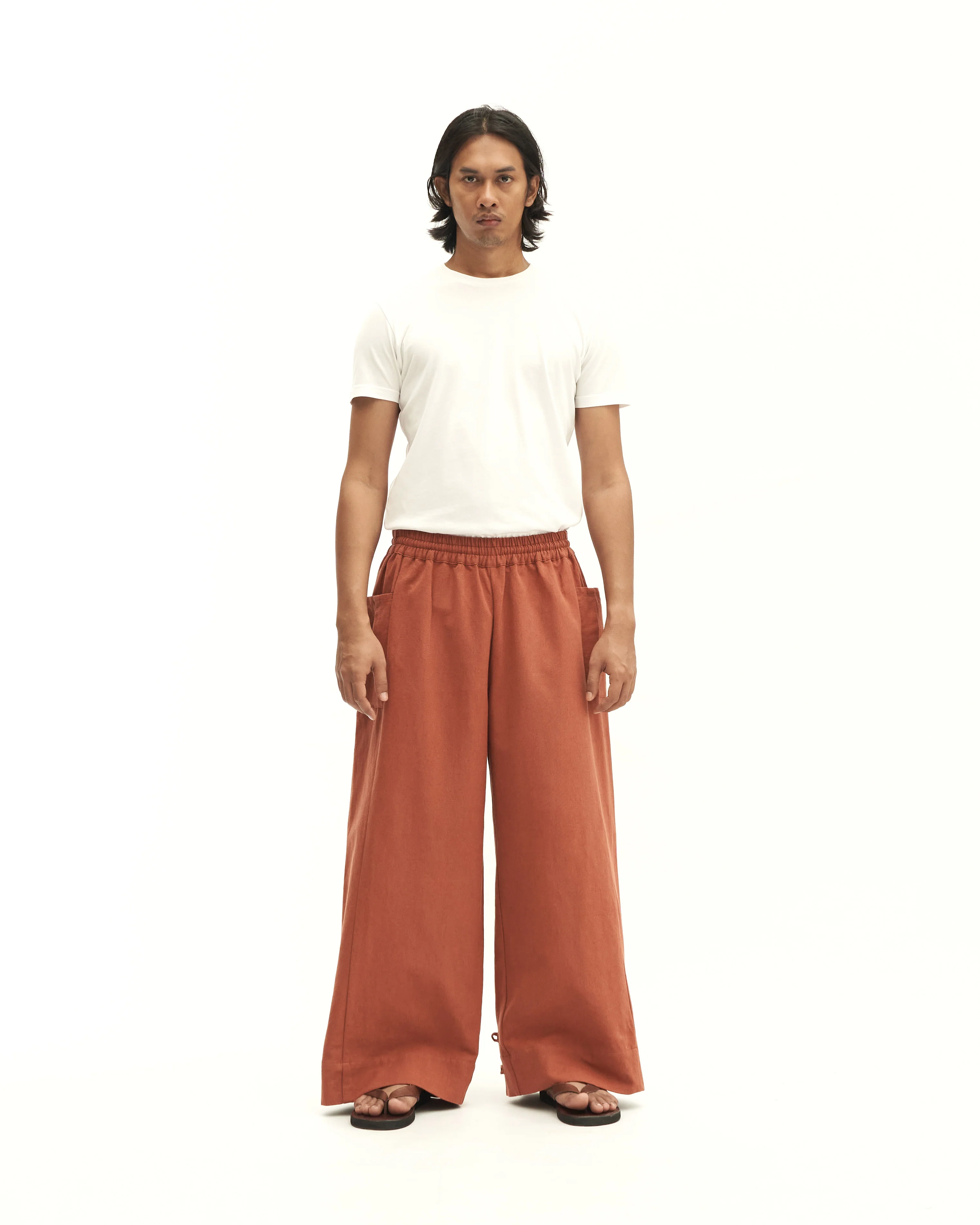 Men: Galah Wide Pants (Brick) - Image 2