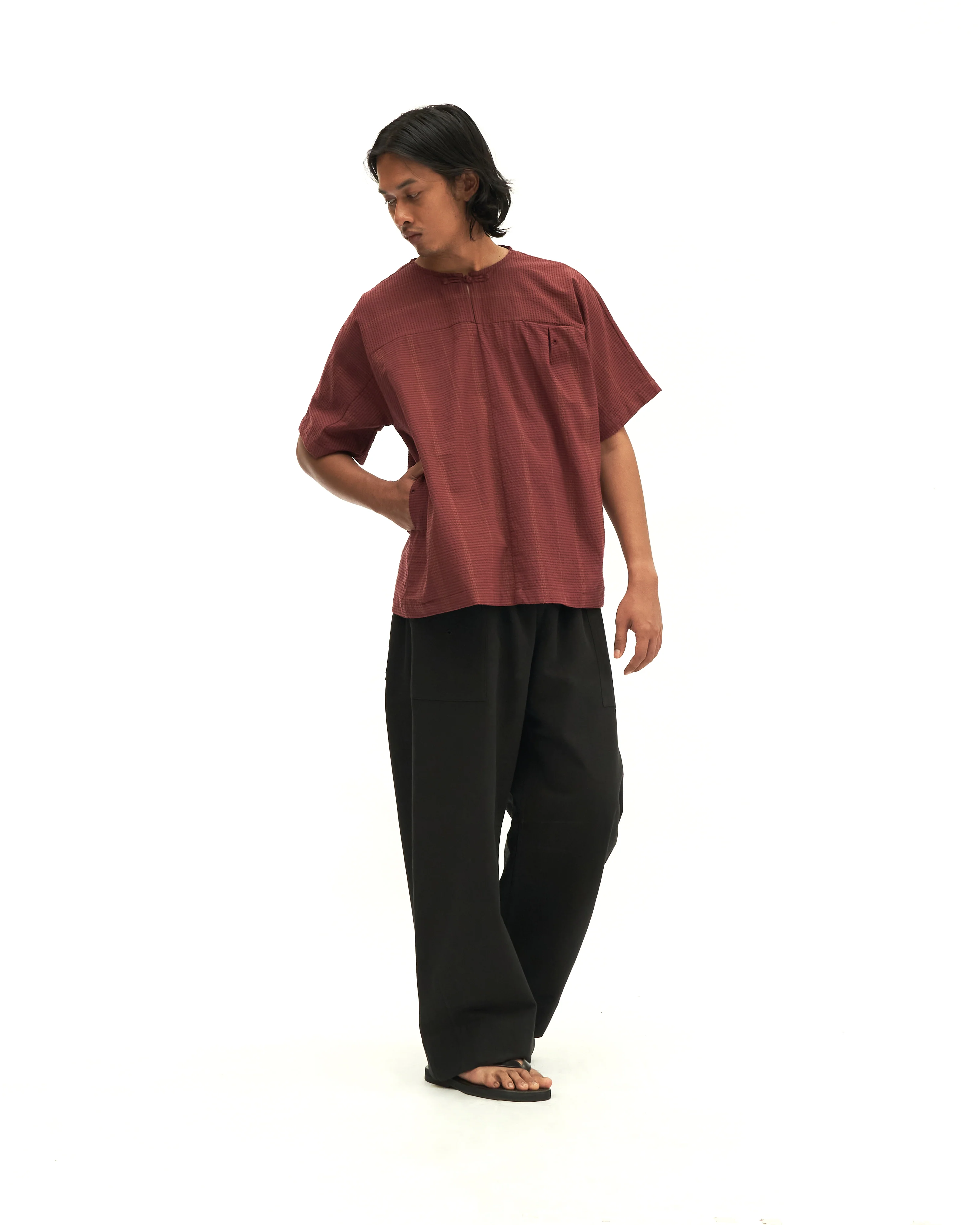 Men: Kongsi Keyhole Top (Rosewood) - Image 9
