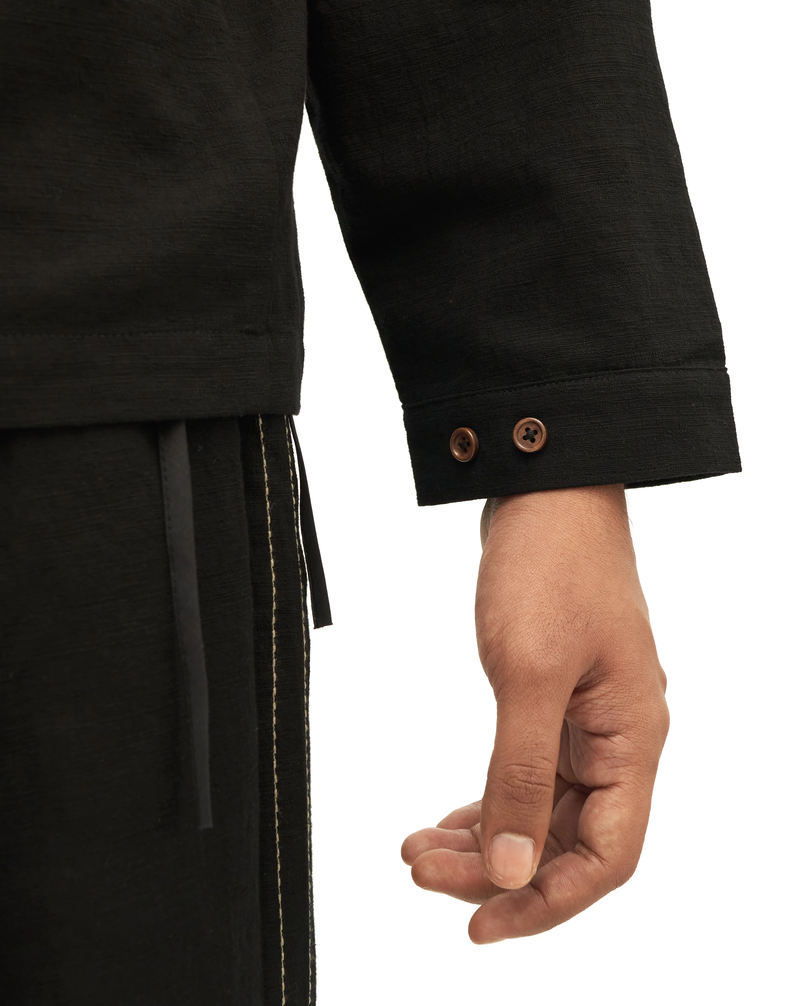 Men: Mao Baju Melayu (Black) - Image 8