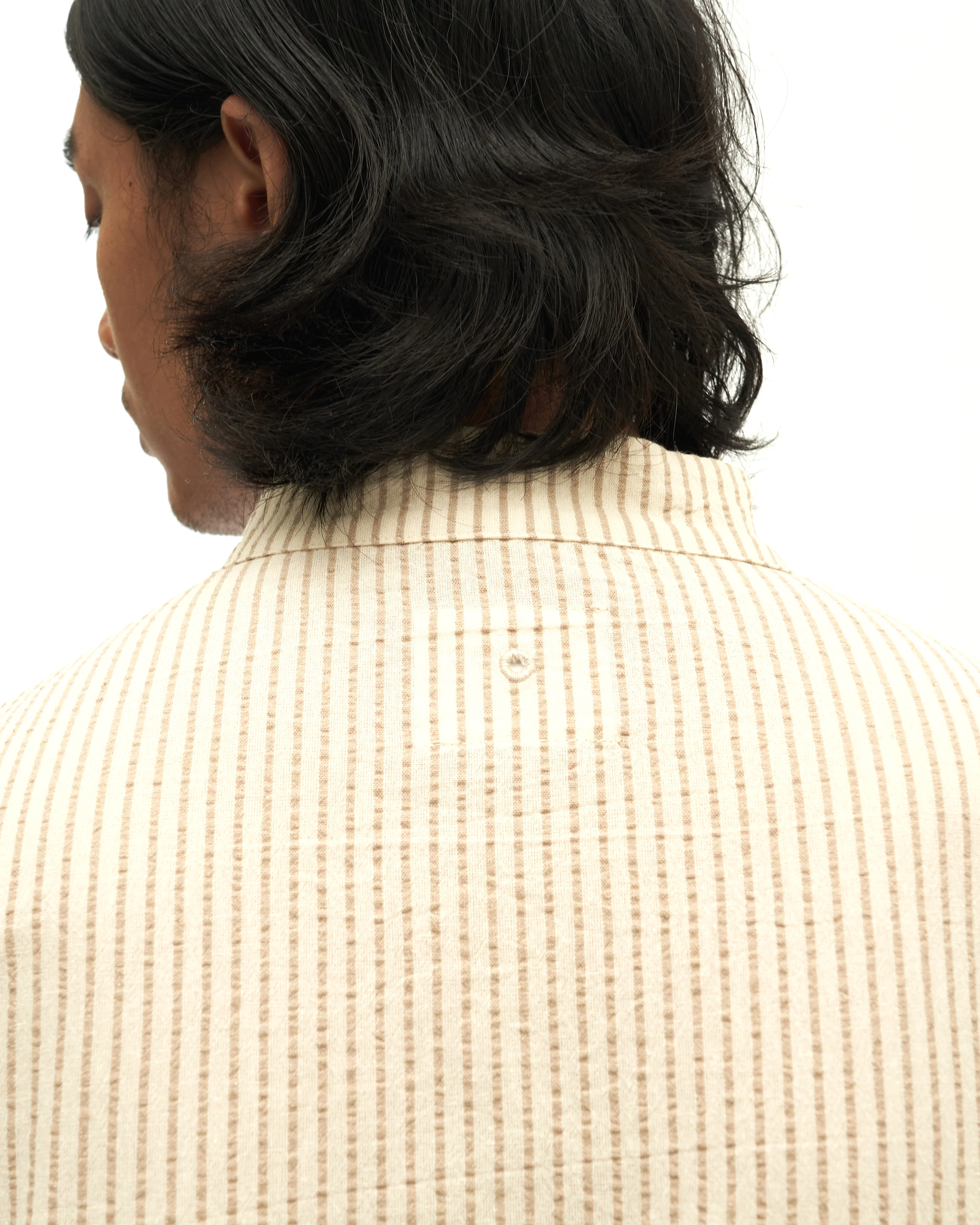 Men: Mao Baju Melayu (Brown Stripe) - Image 8