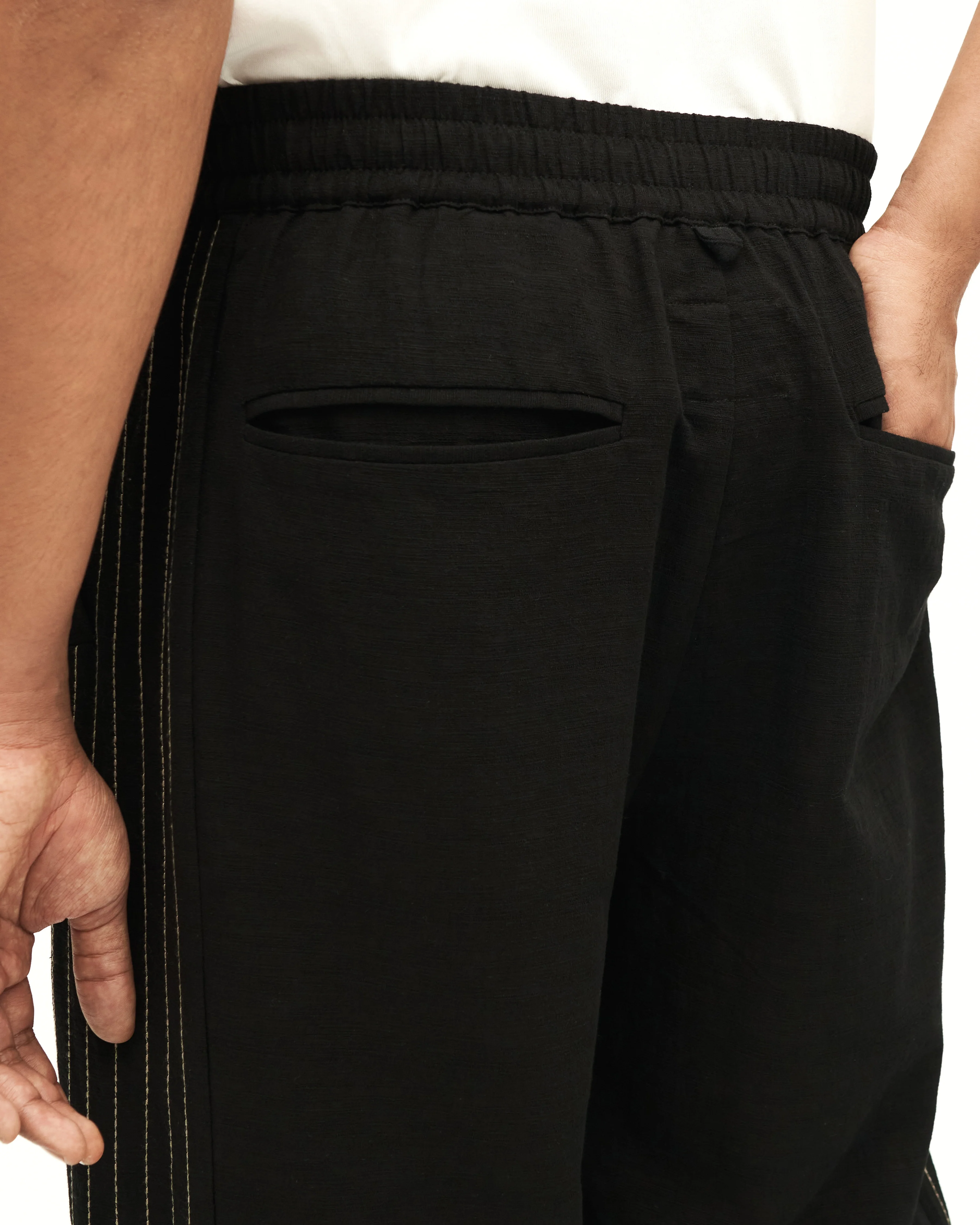 Men: Mao Straight Pants (Black) - Image 6