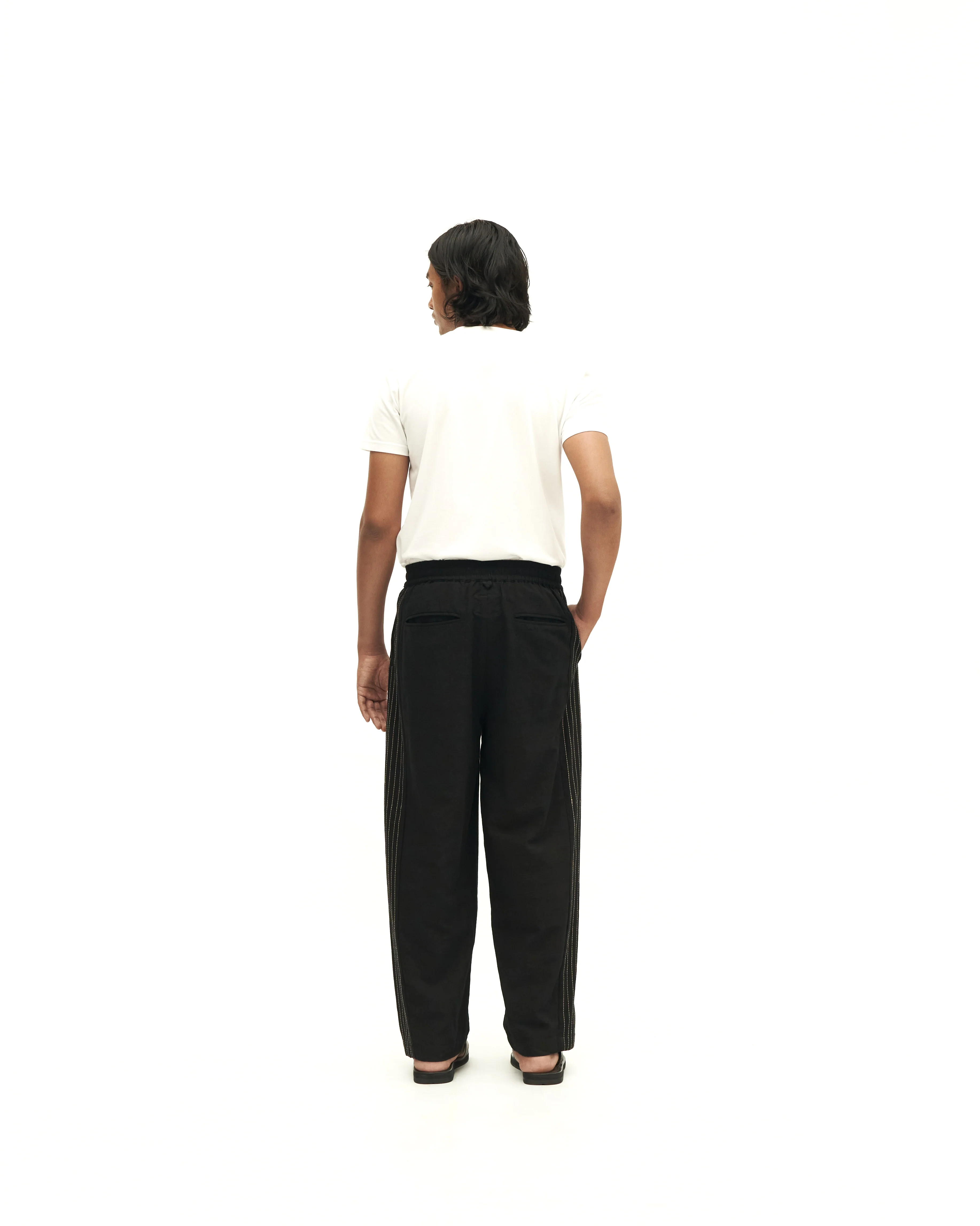 Men: Mao Straight Pants (Black) - Image 8