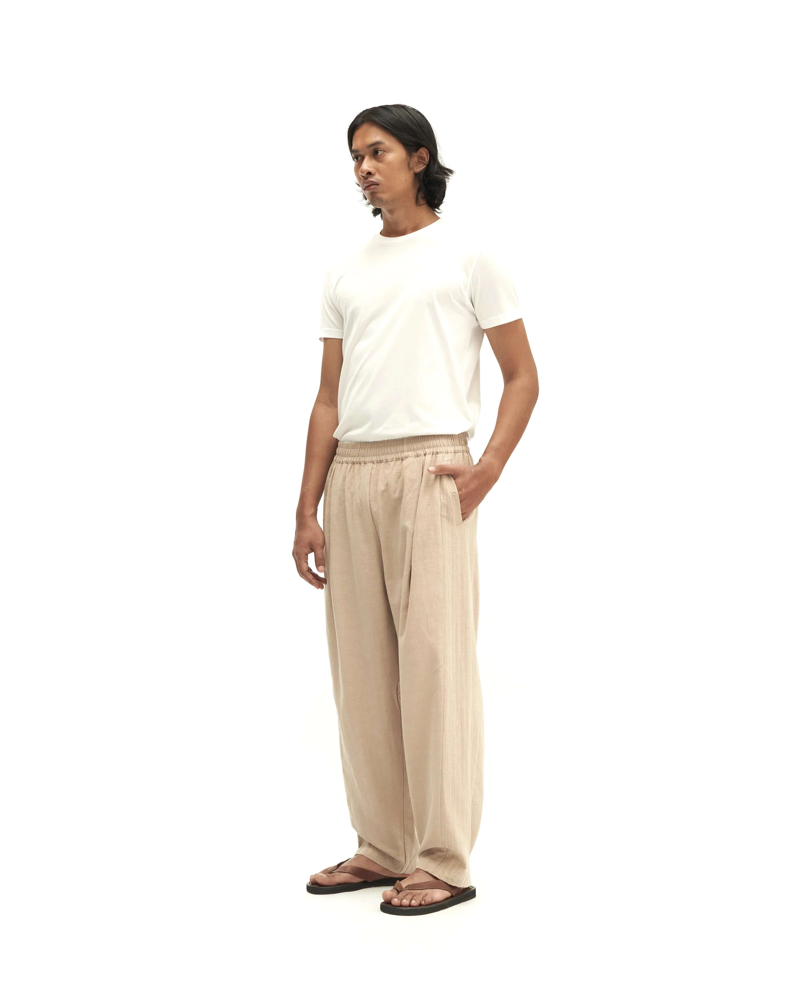 Men: Mao Straight Pants (Stone Grey) - Image 6