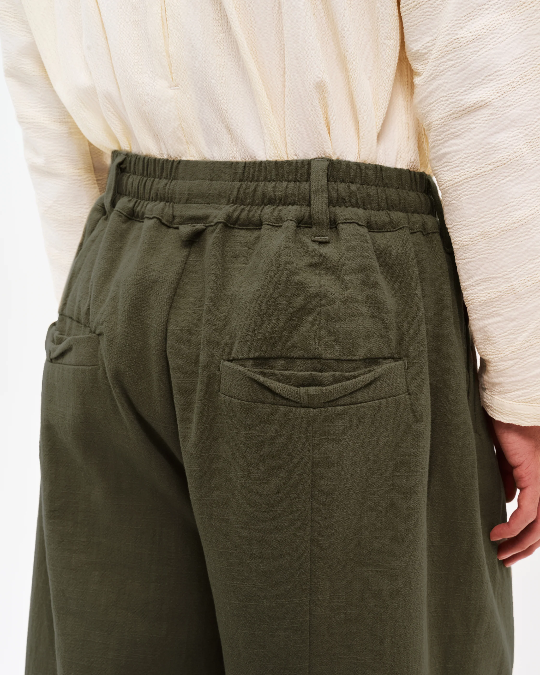 Men: Tart Wide Pants (Olive) - Image 5