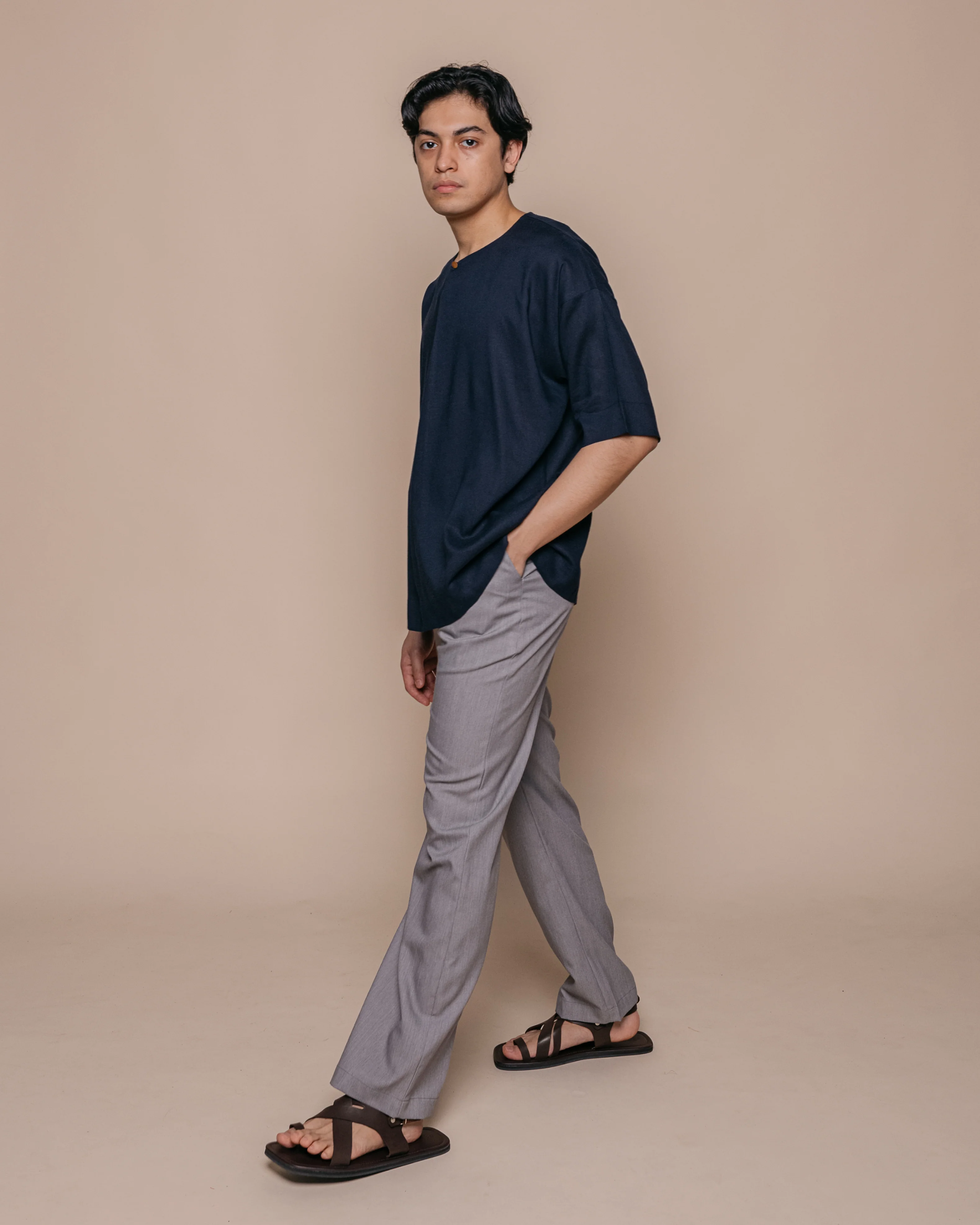 Unisex: Tenang Straight Pants (Grey) - Image 6