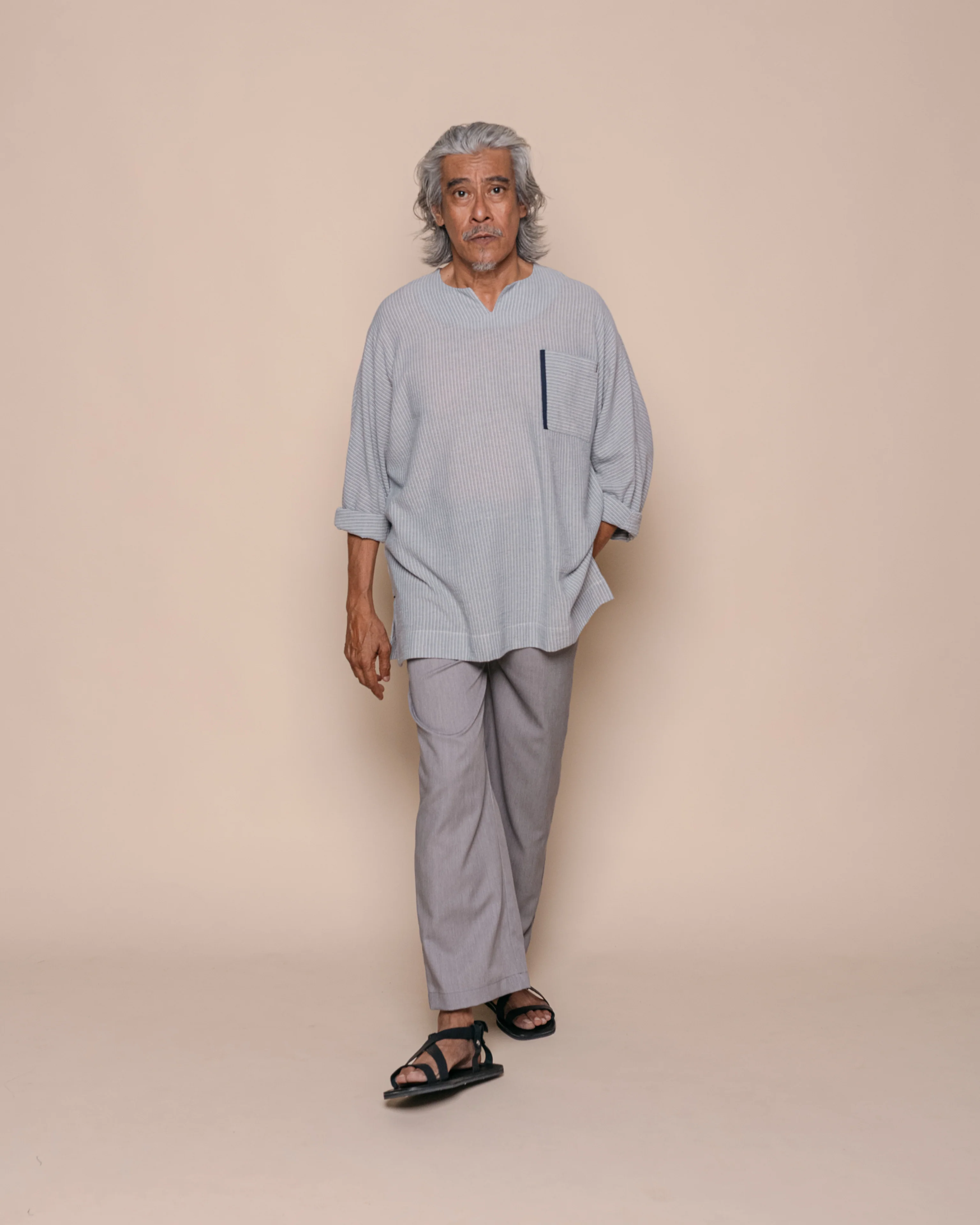 Unisex: Tenang Straight Pants (Grey) - Image 7