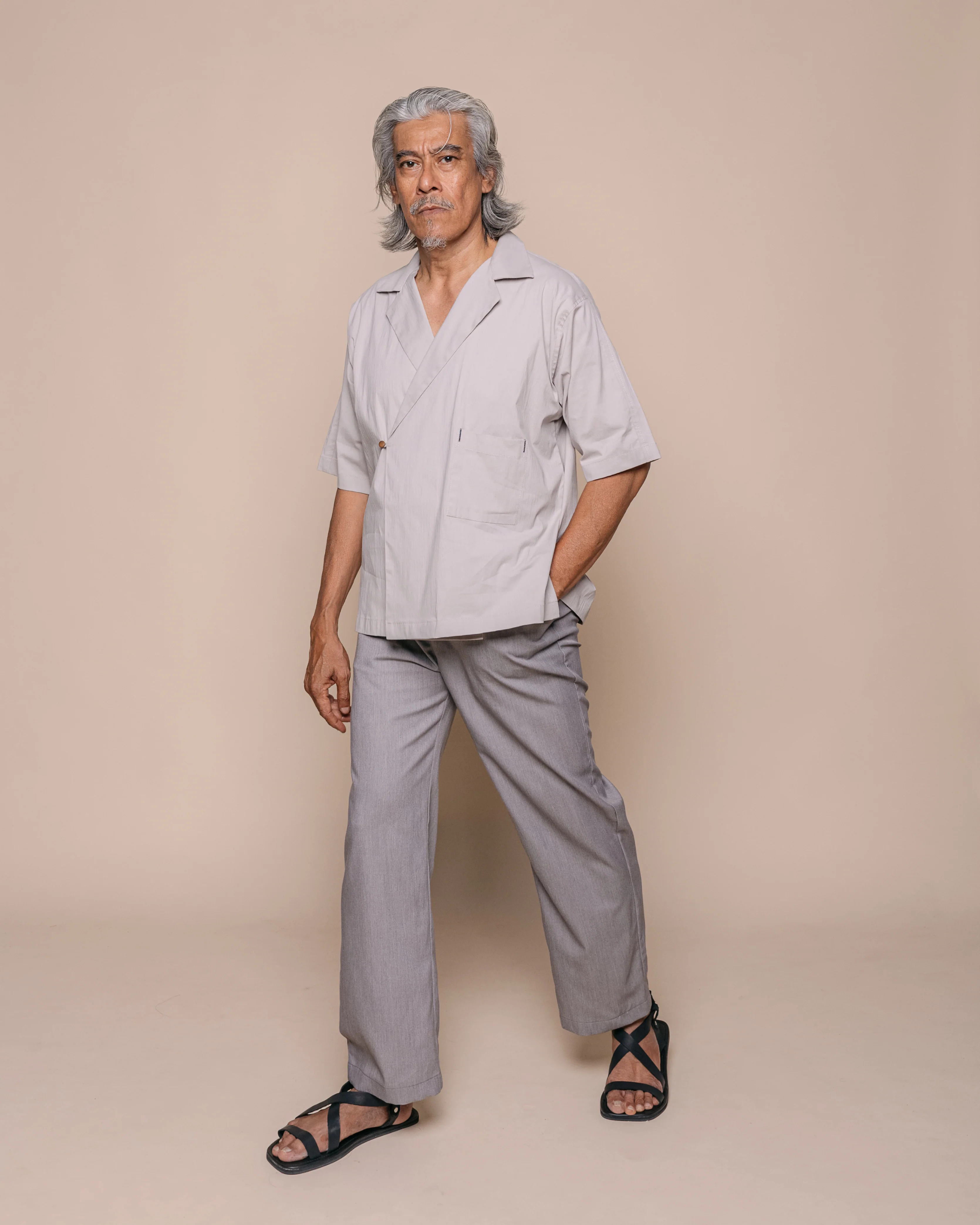 Unisex: Tenang Straight Pants (Grey) - Image 8