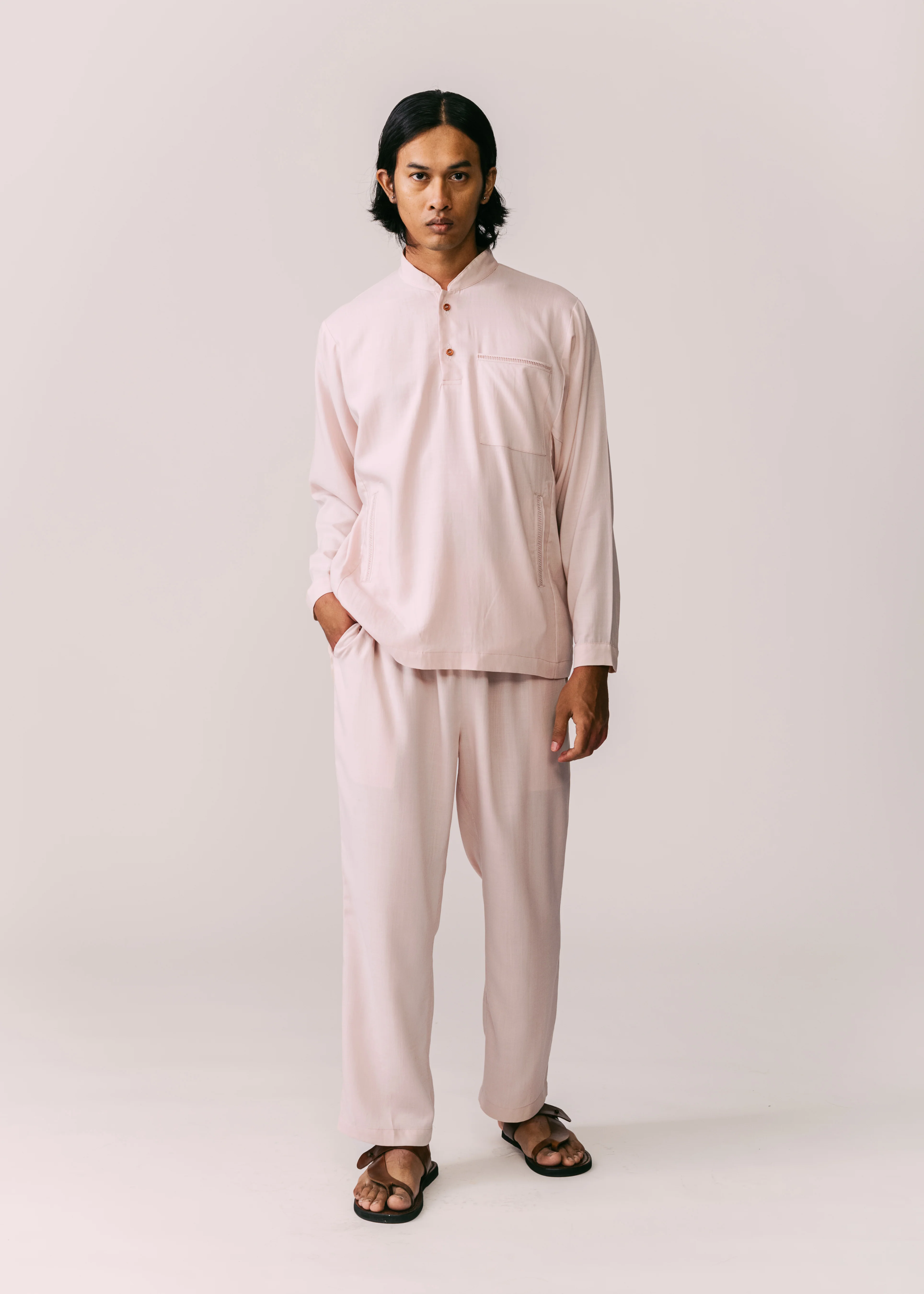 Men: Terus Baju Melayu (Blush) - Image 2