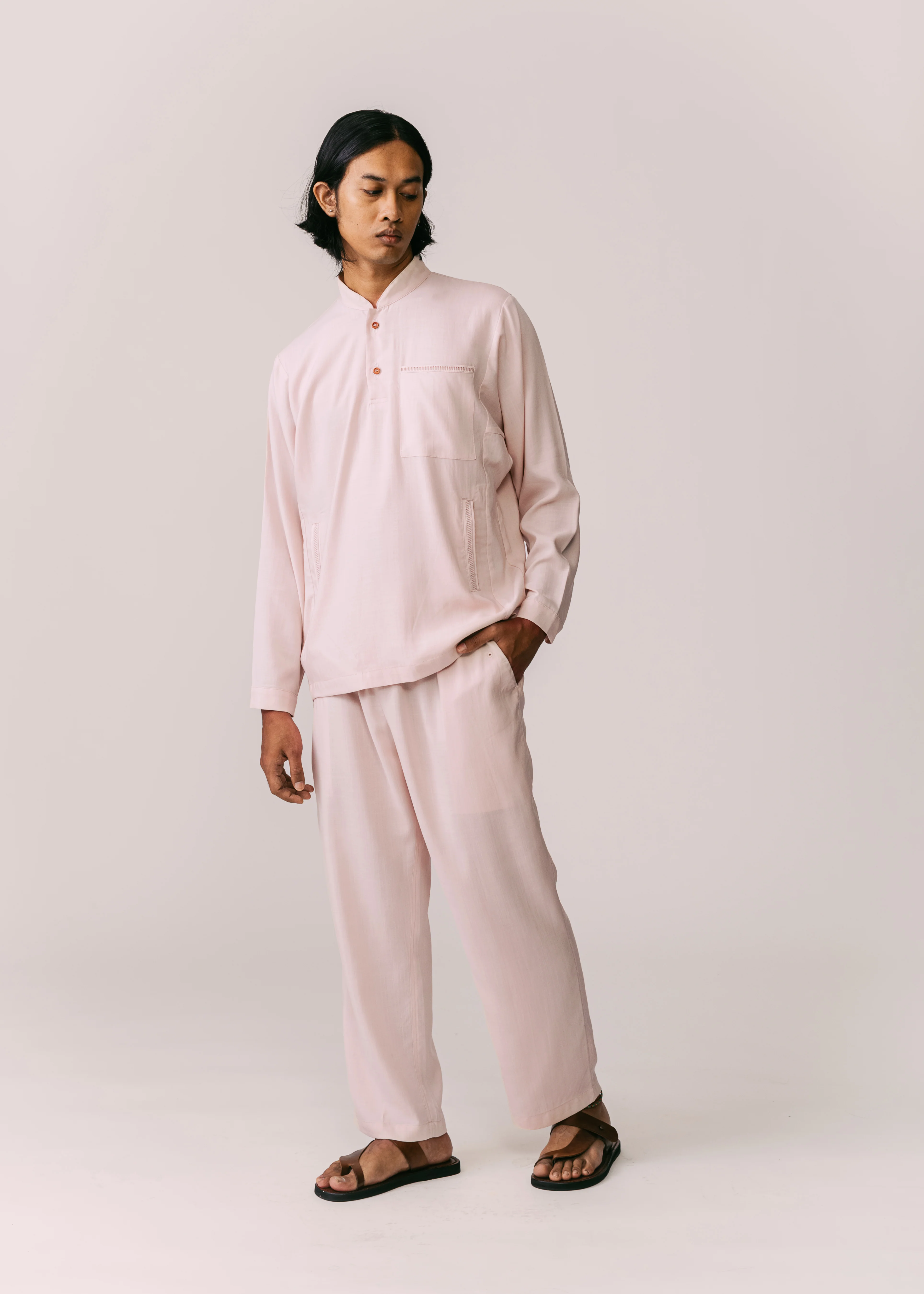 Men: Terus Baju Melayu (Blush) - Image 3