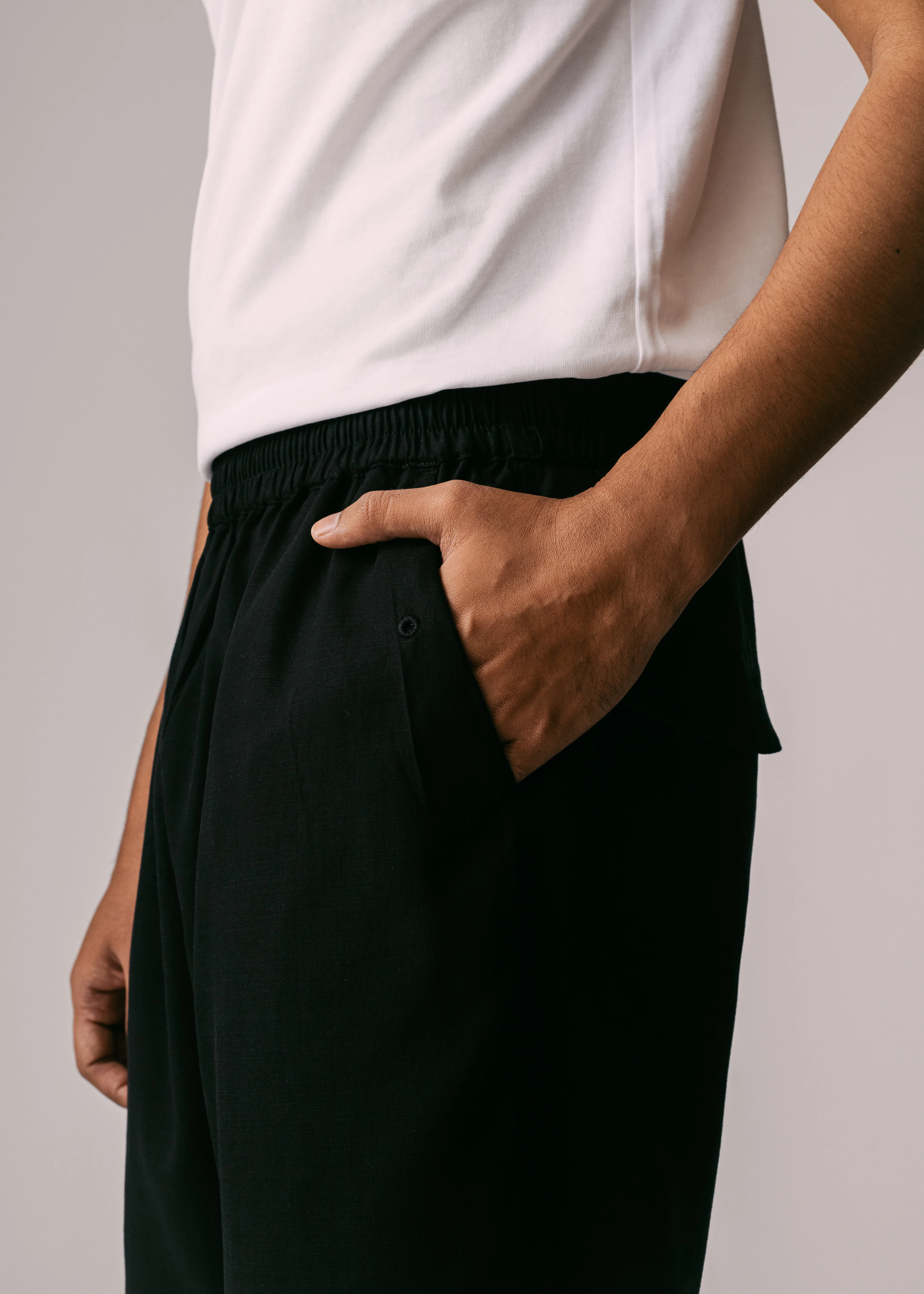 Men: Terus Straight Pants (Black) - Image 2