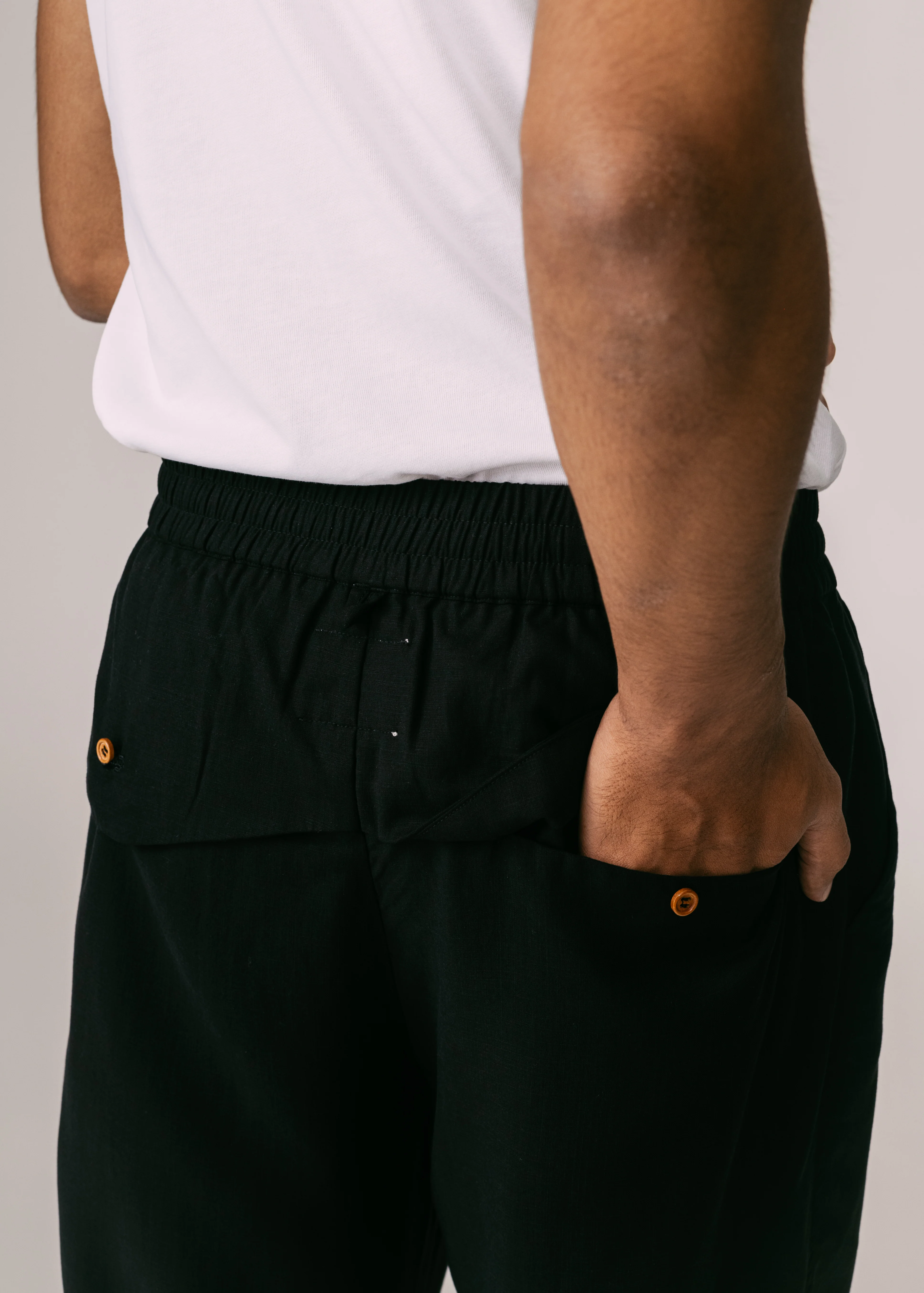 Men: Terus Straight Pants (Black) - Image 5