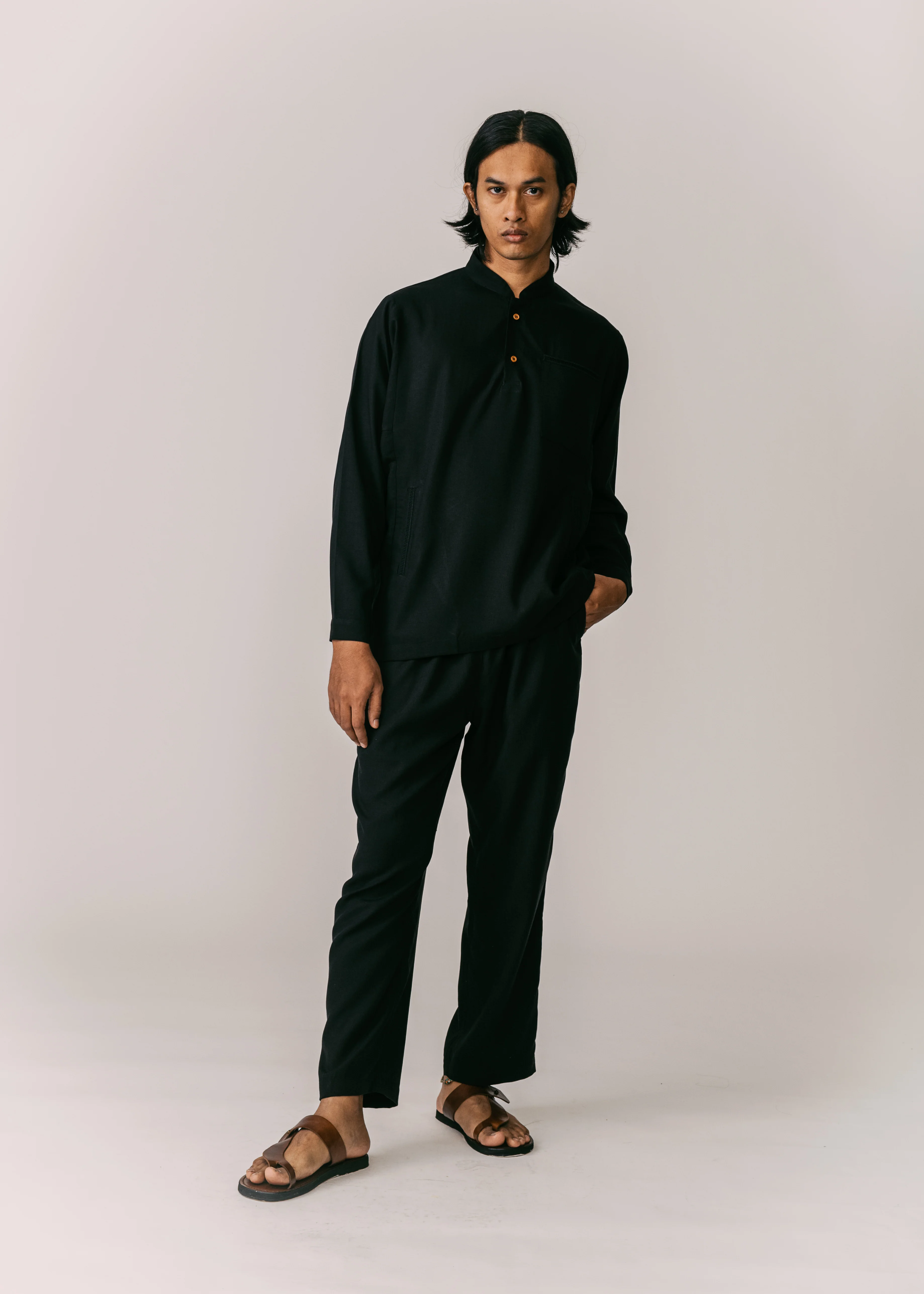Men: Terus Straight Pants (Black) - Image 7