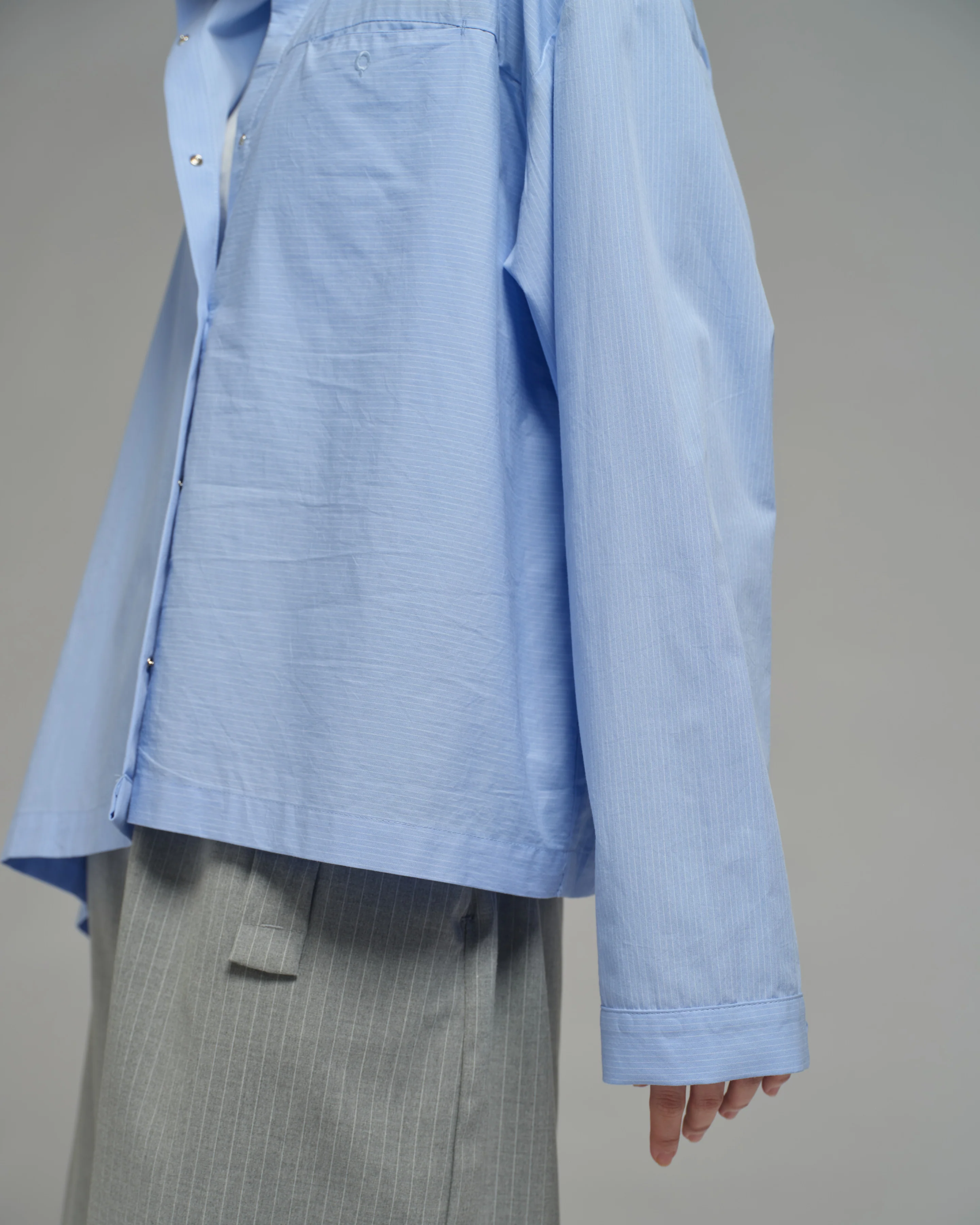 Unisex: Asymmetrical Shirt (Placid Blue) - Image 4