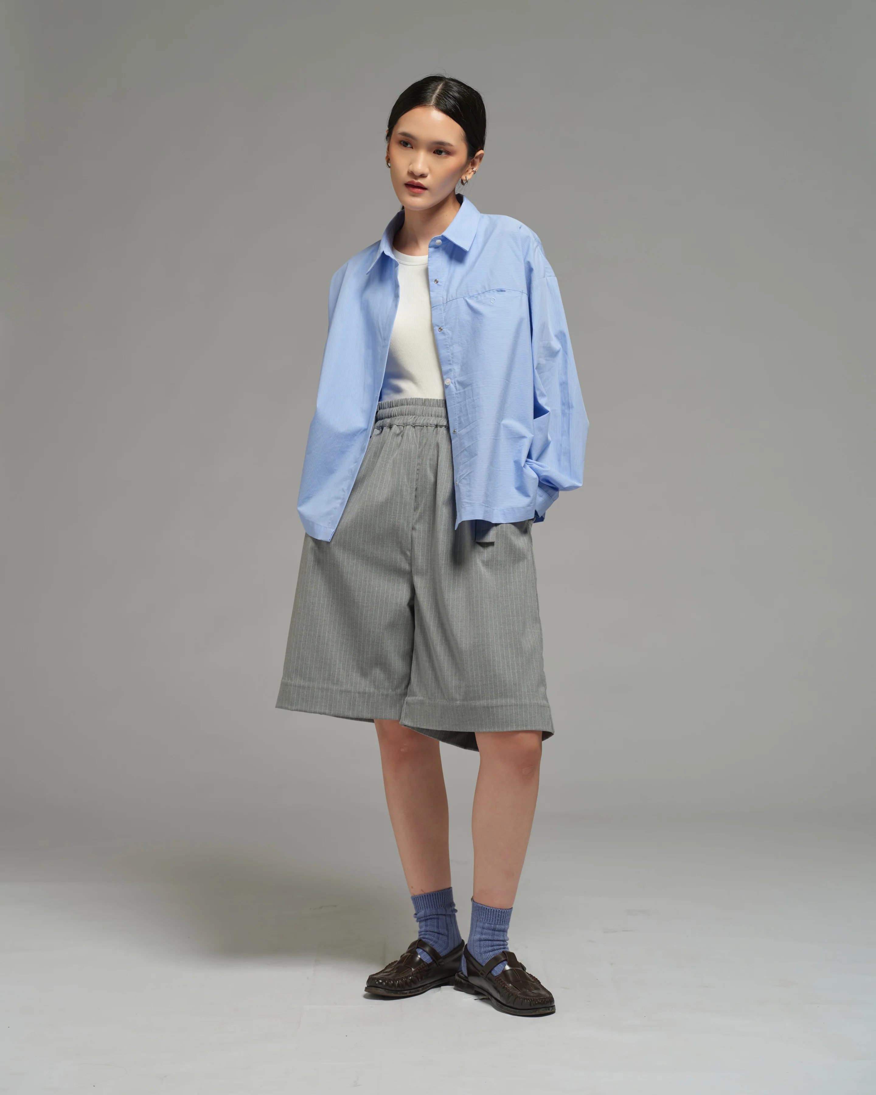 Unisex: Asymmetrical Shirt (Placid Blue) - Image 6
