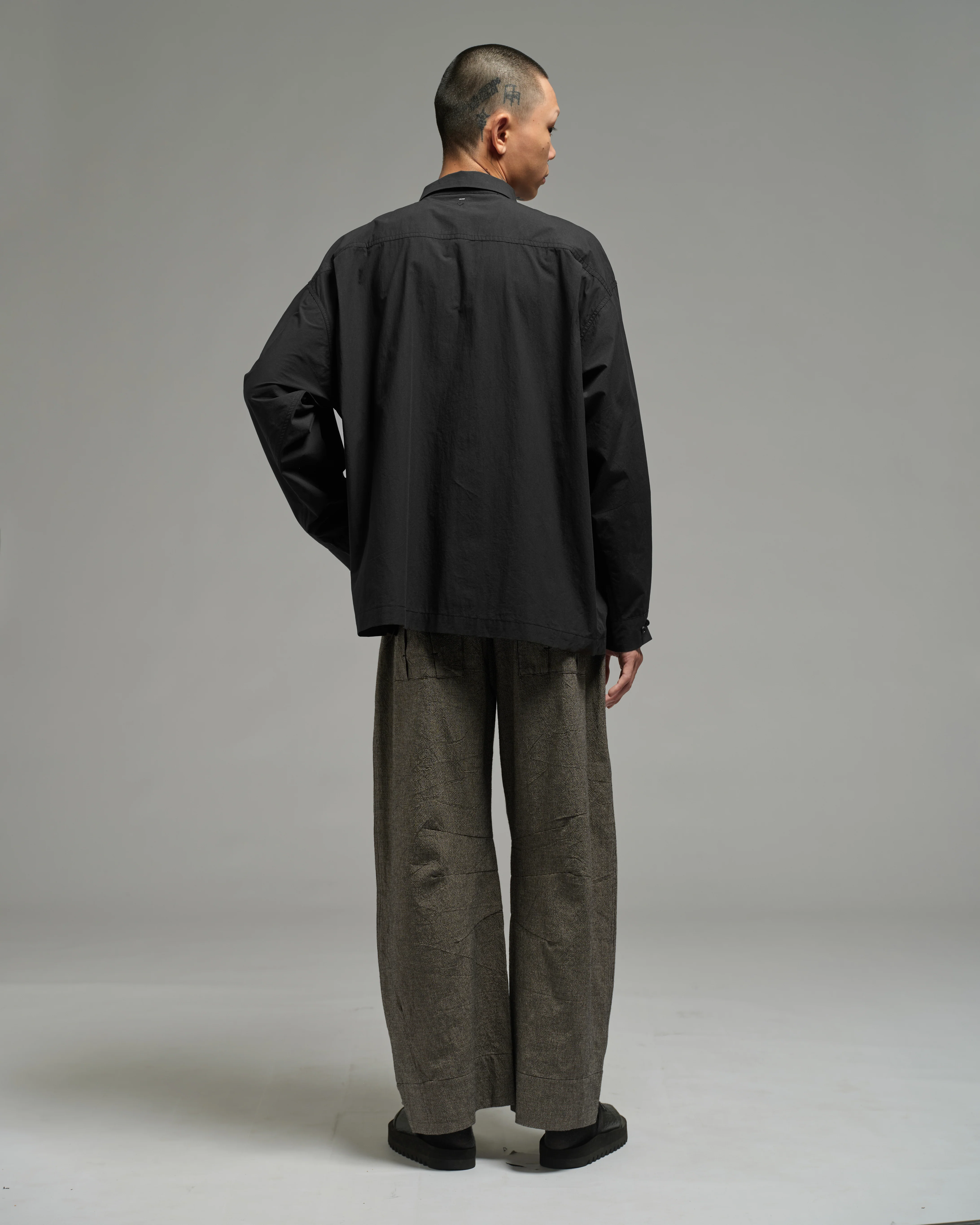 Unisex: Collared Shirt (Black) - Image 5