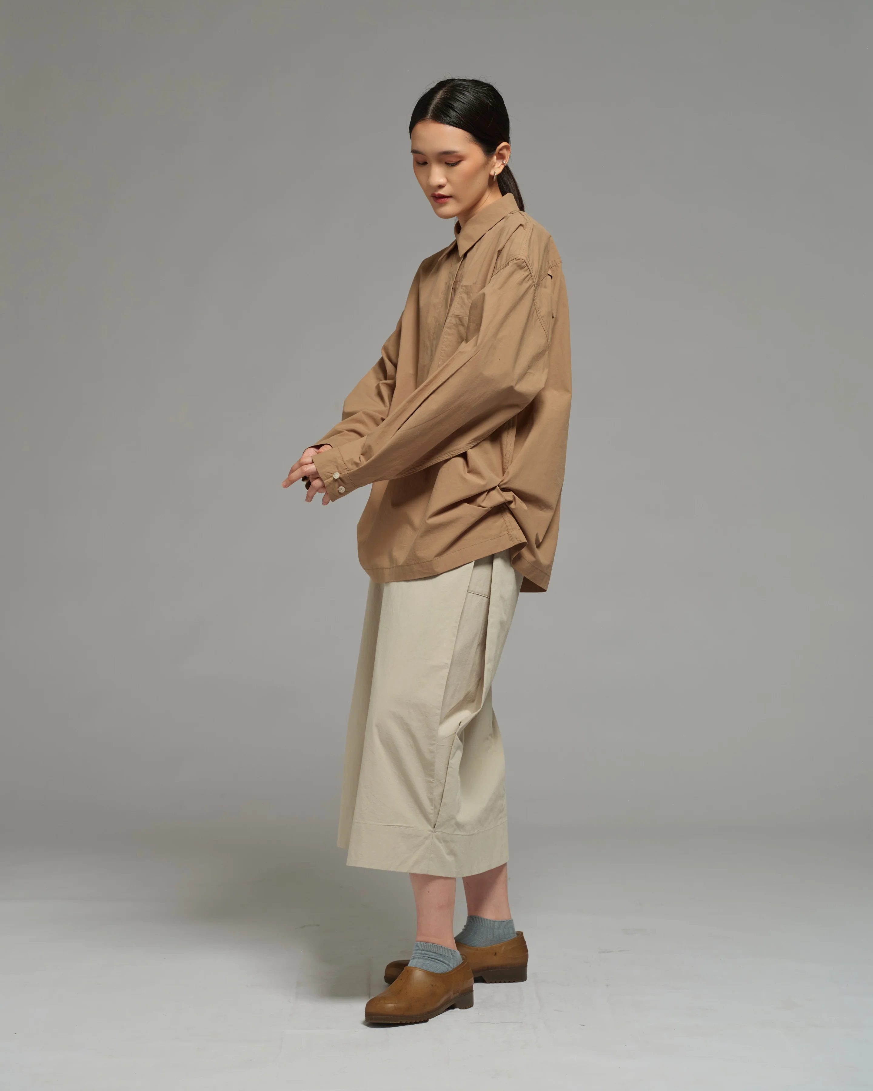Unisex: Collared Shirt (Brown) - Image 3