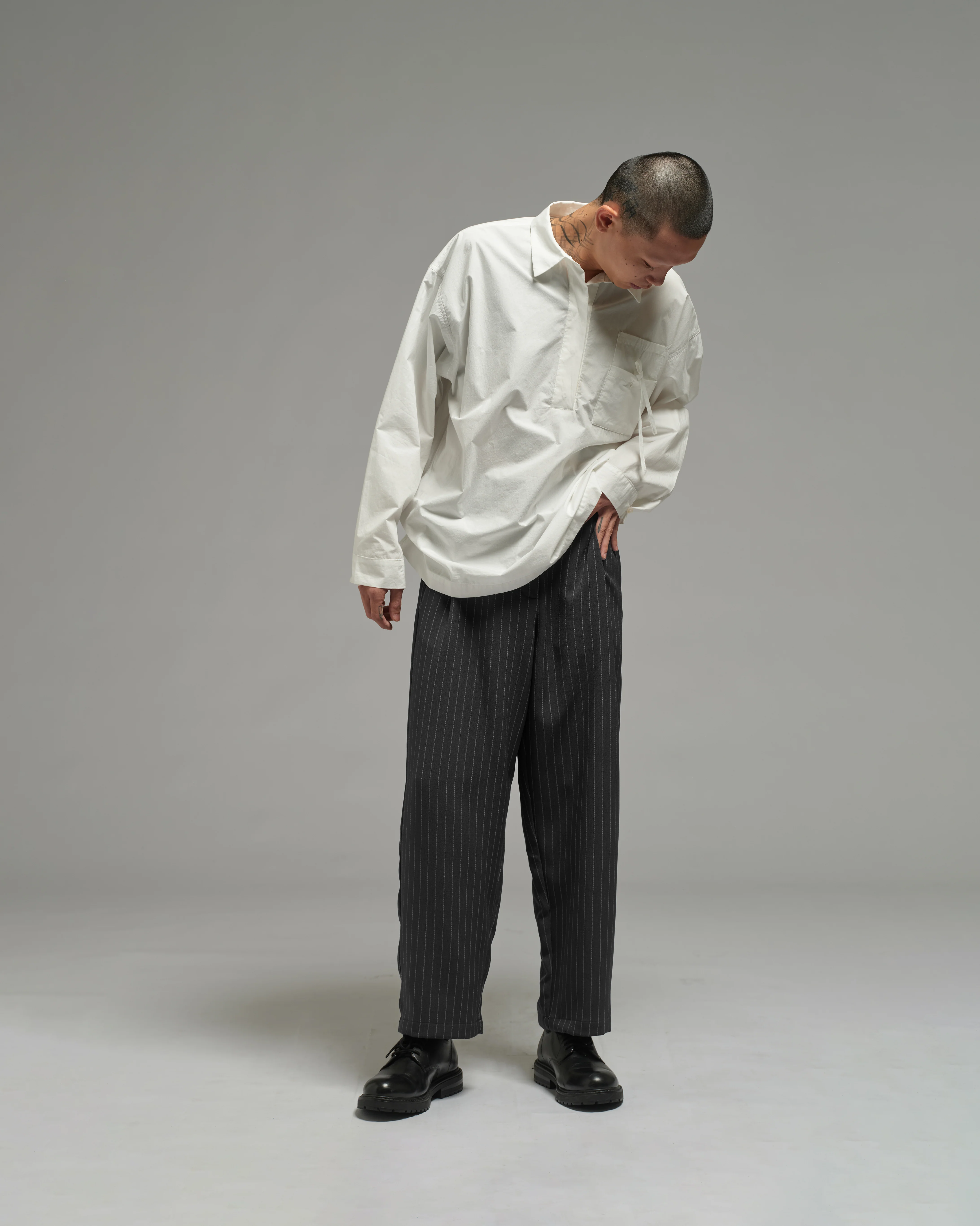 Unisex: Collared Shirt (Off White) - Image 2