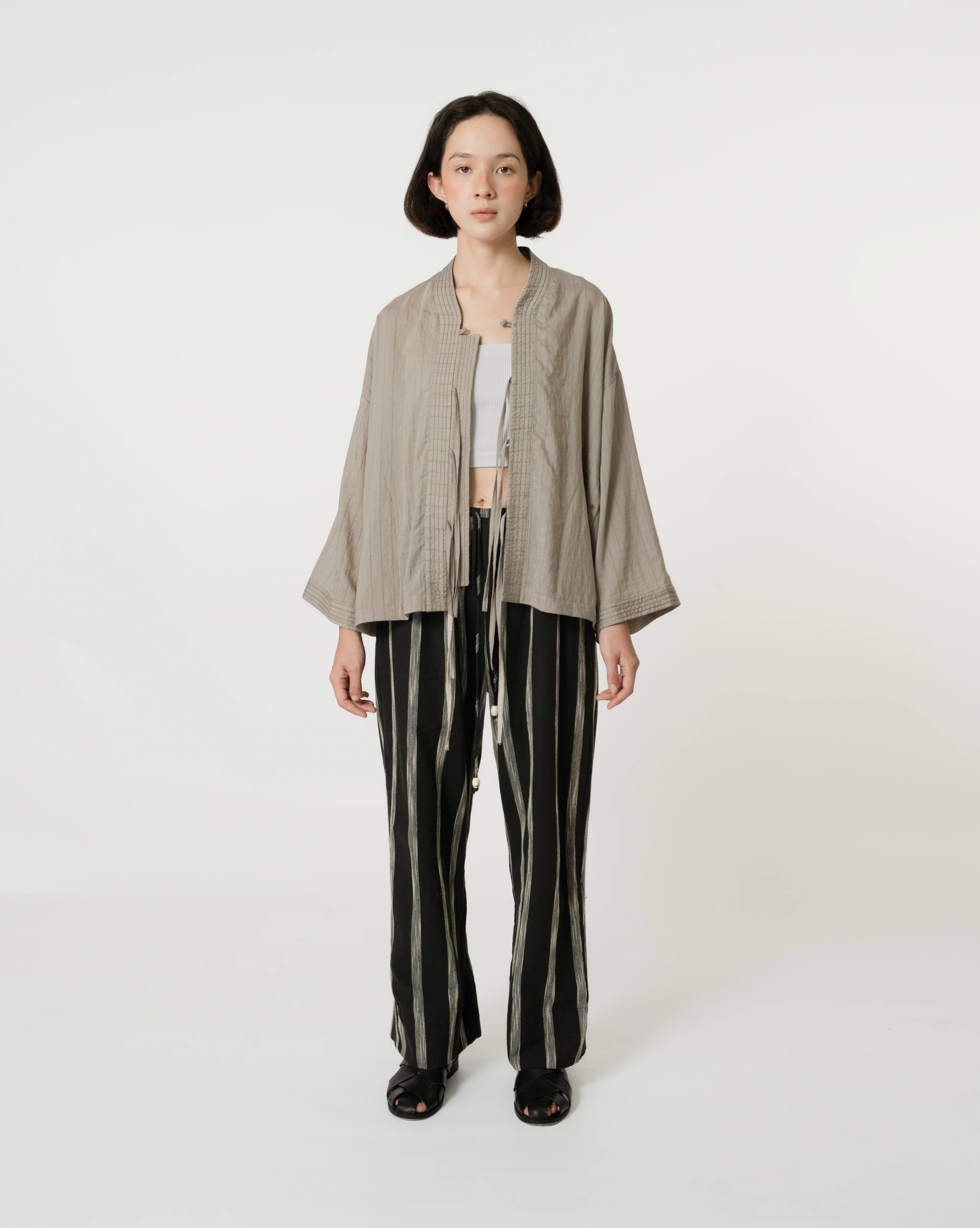 Unisex: Memory Knot Outer (Grey Stripe) - Image 2