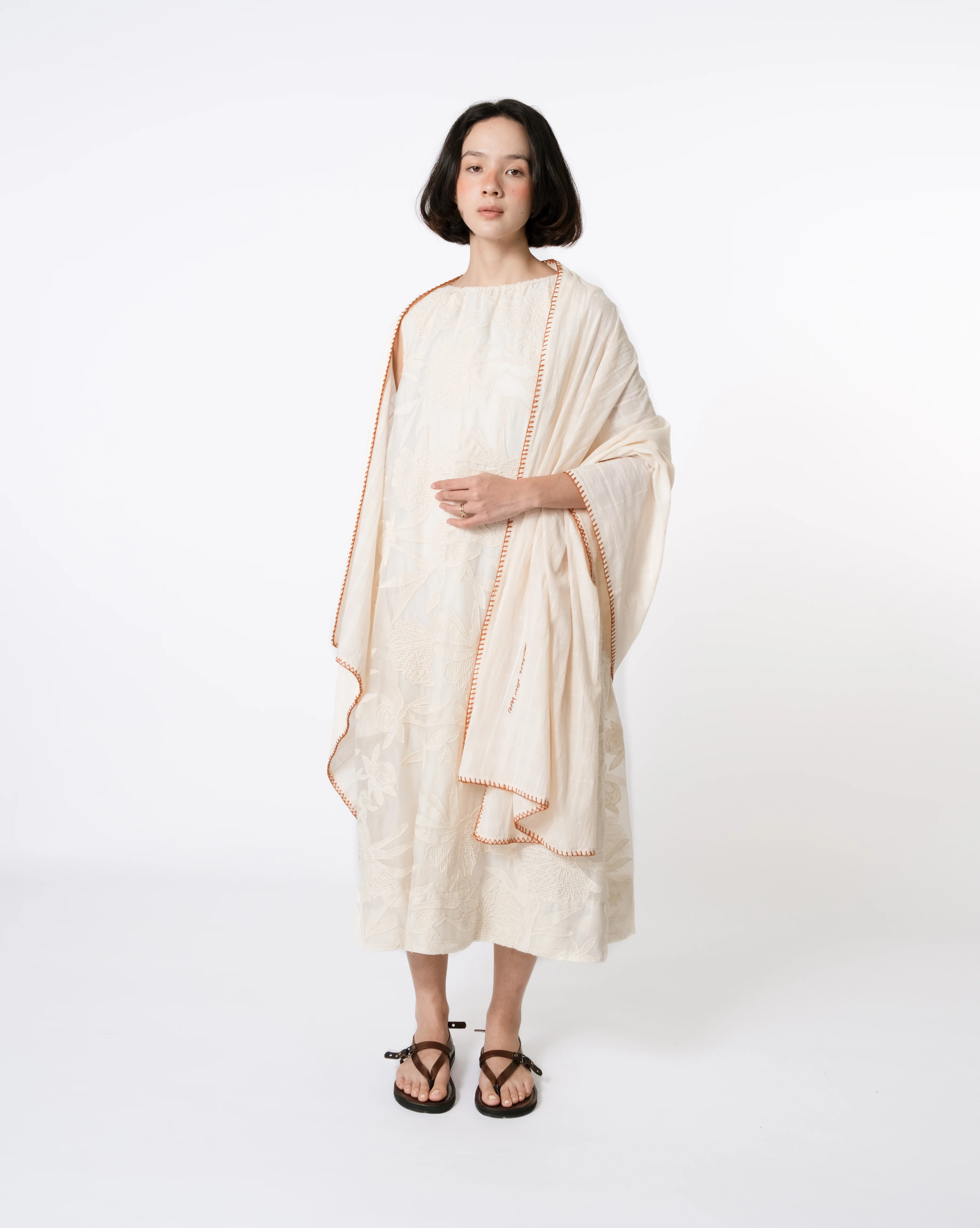 Unisex: Nowhere Shawl (Beige) - Image 3