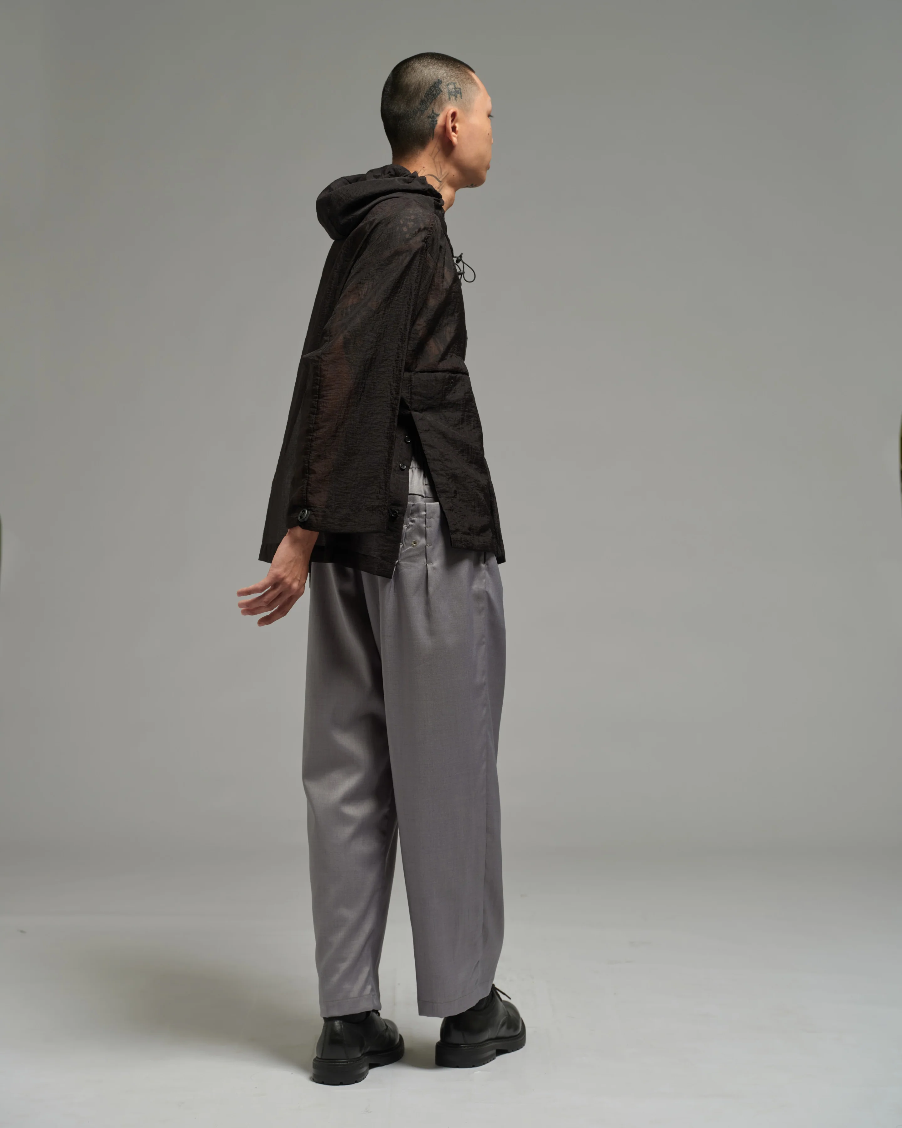 Unisex: Pleated Waist Pants (Grey) - Image 6