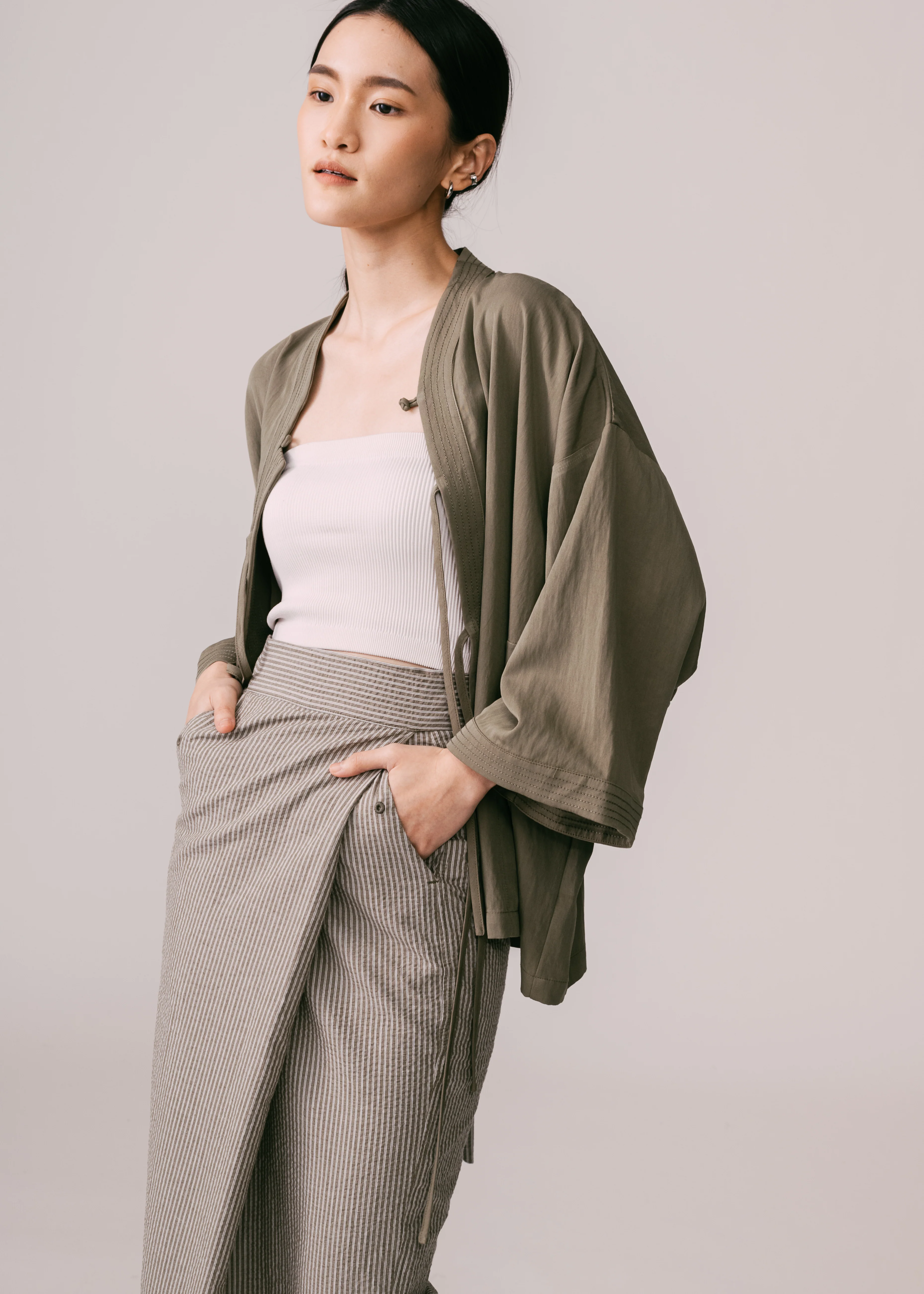 Unisex: Ria Loose Kedah Top (Olive) - Image 4