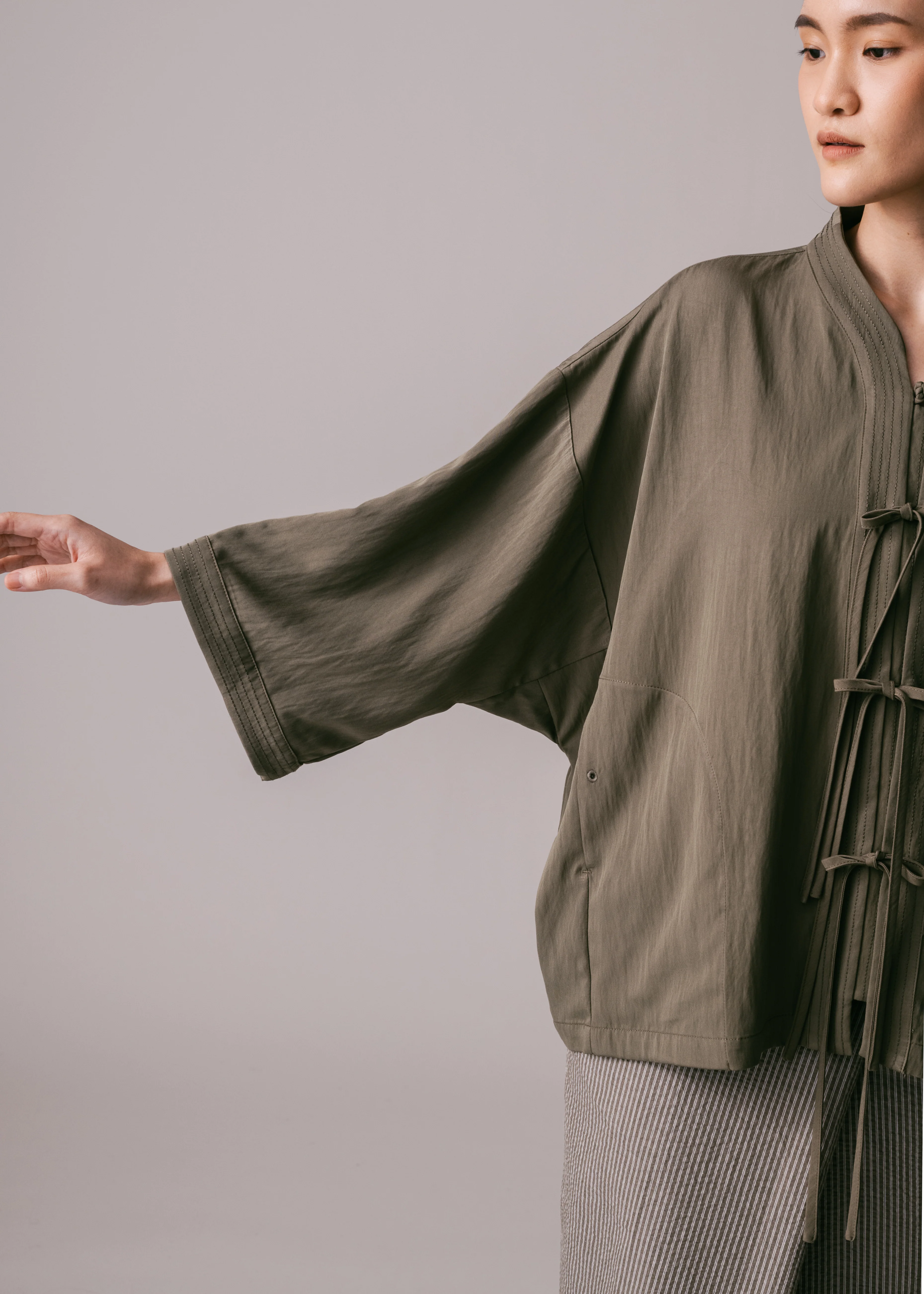 Unisex: Ria Loose Kedah Top (Olive) - Image 7