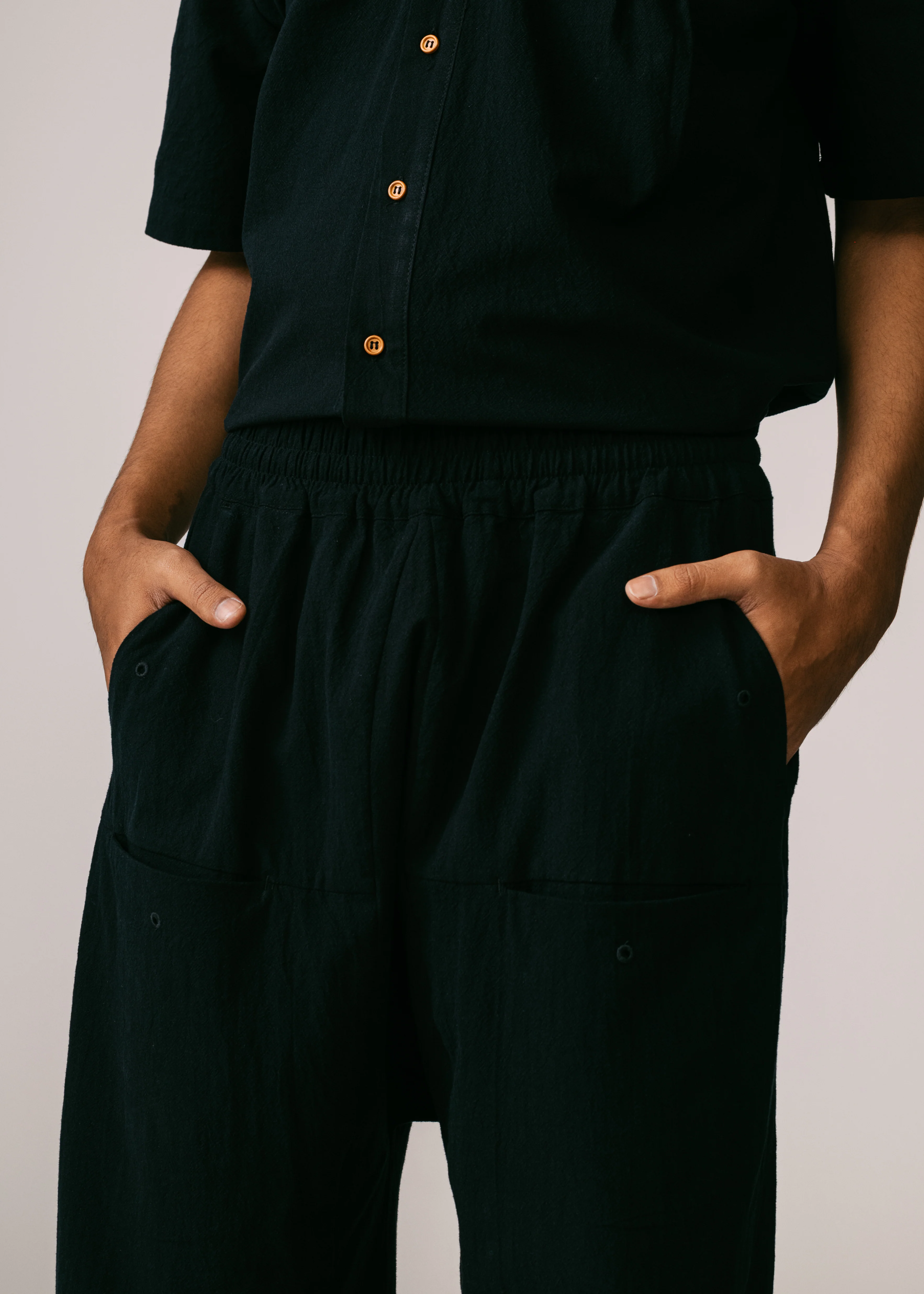 Unisex: Tahan Panelled Pants (Black) - Image 7