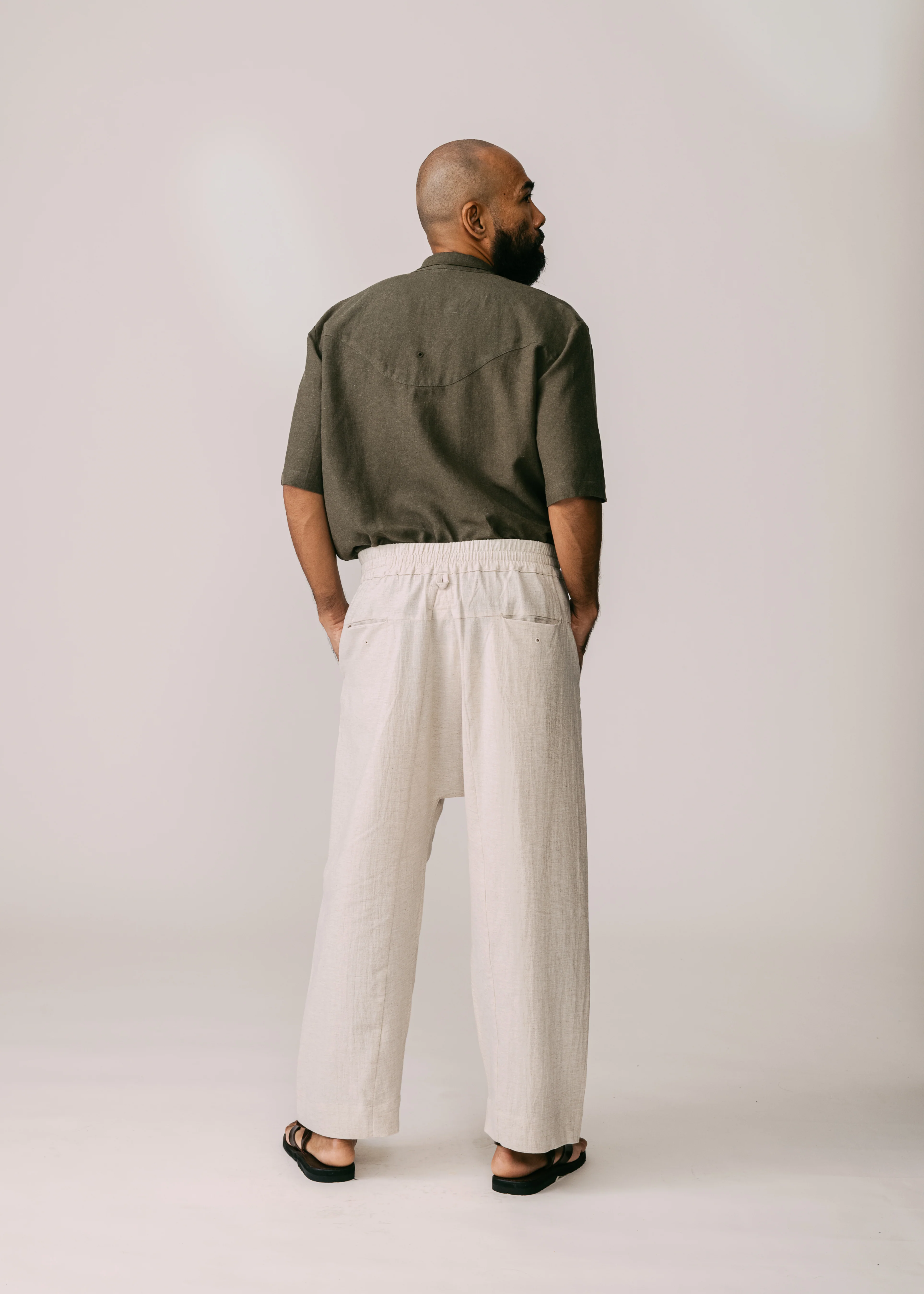 Unisex: Tahan Panelled Pants (Sand) - Image 5