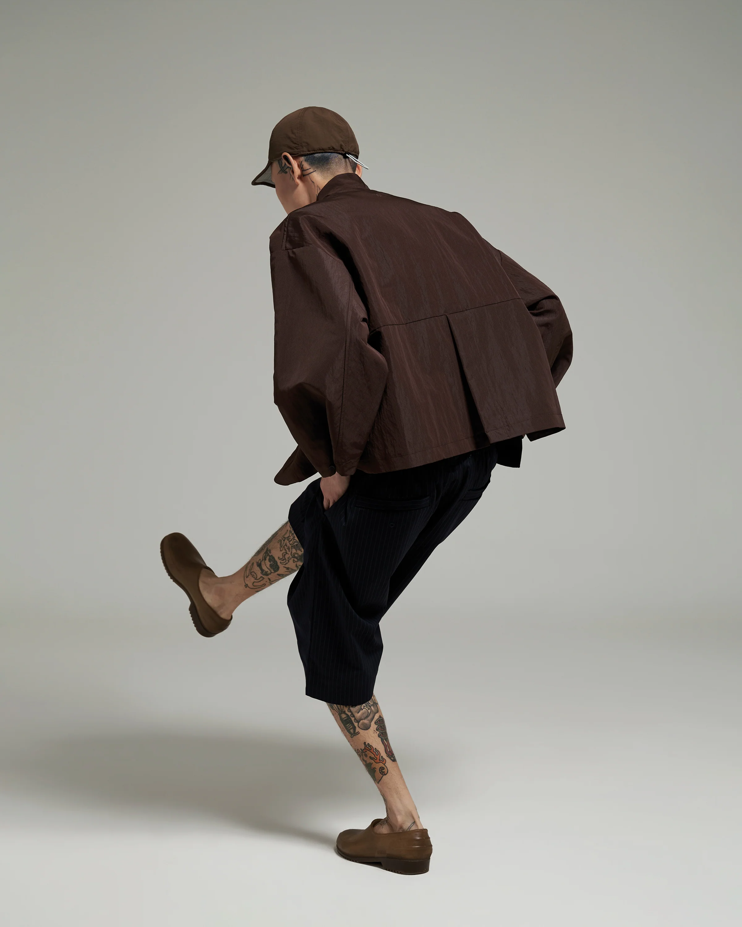 Unisex: The Asymmetrical Jacket (Aubergine) - Image 11