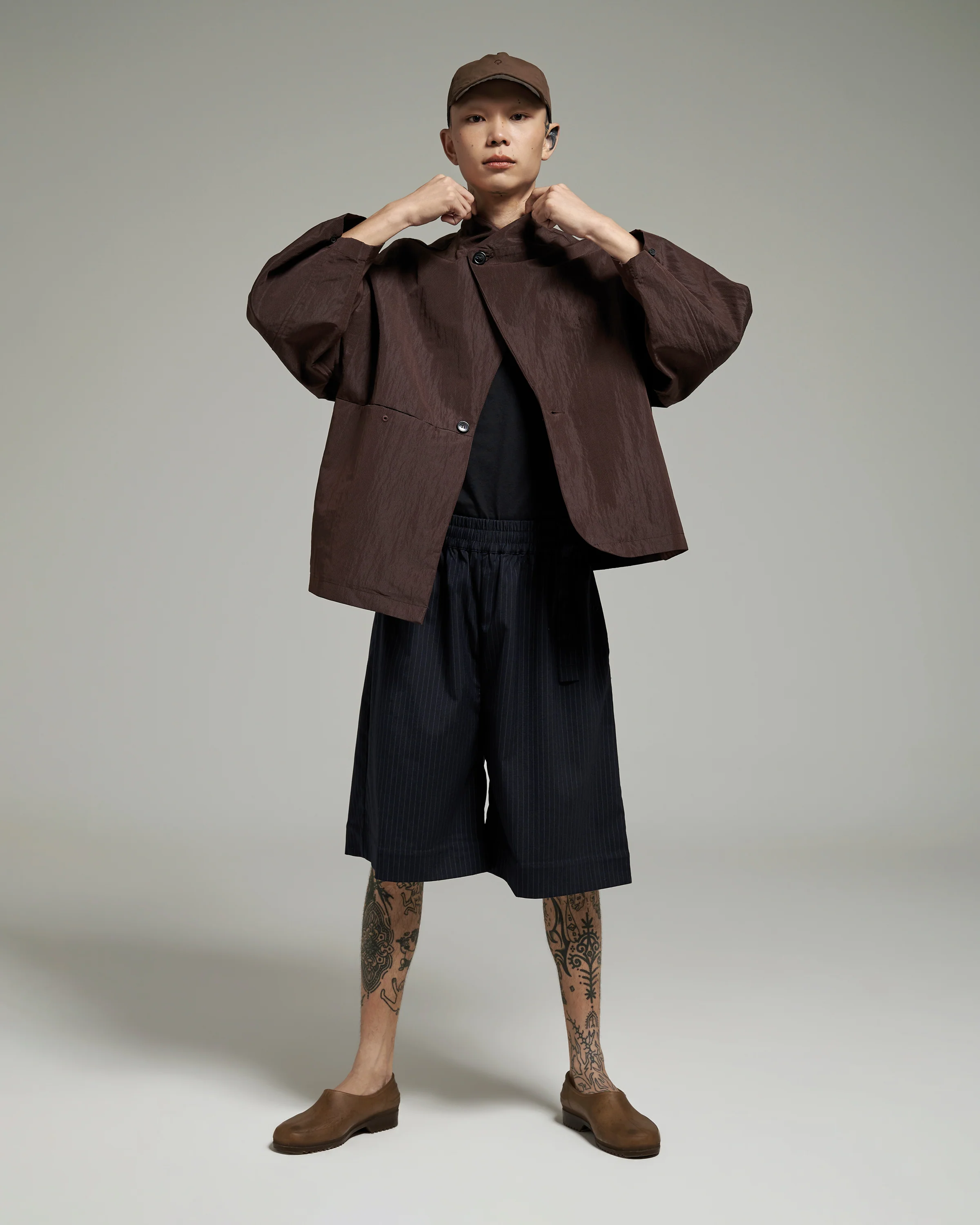 Unisex: The Asymmetrical Jacket (Aubergine) - Image 7