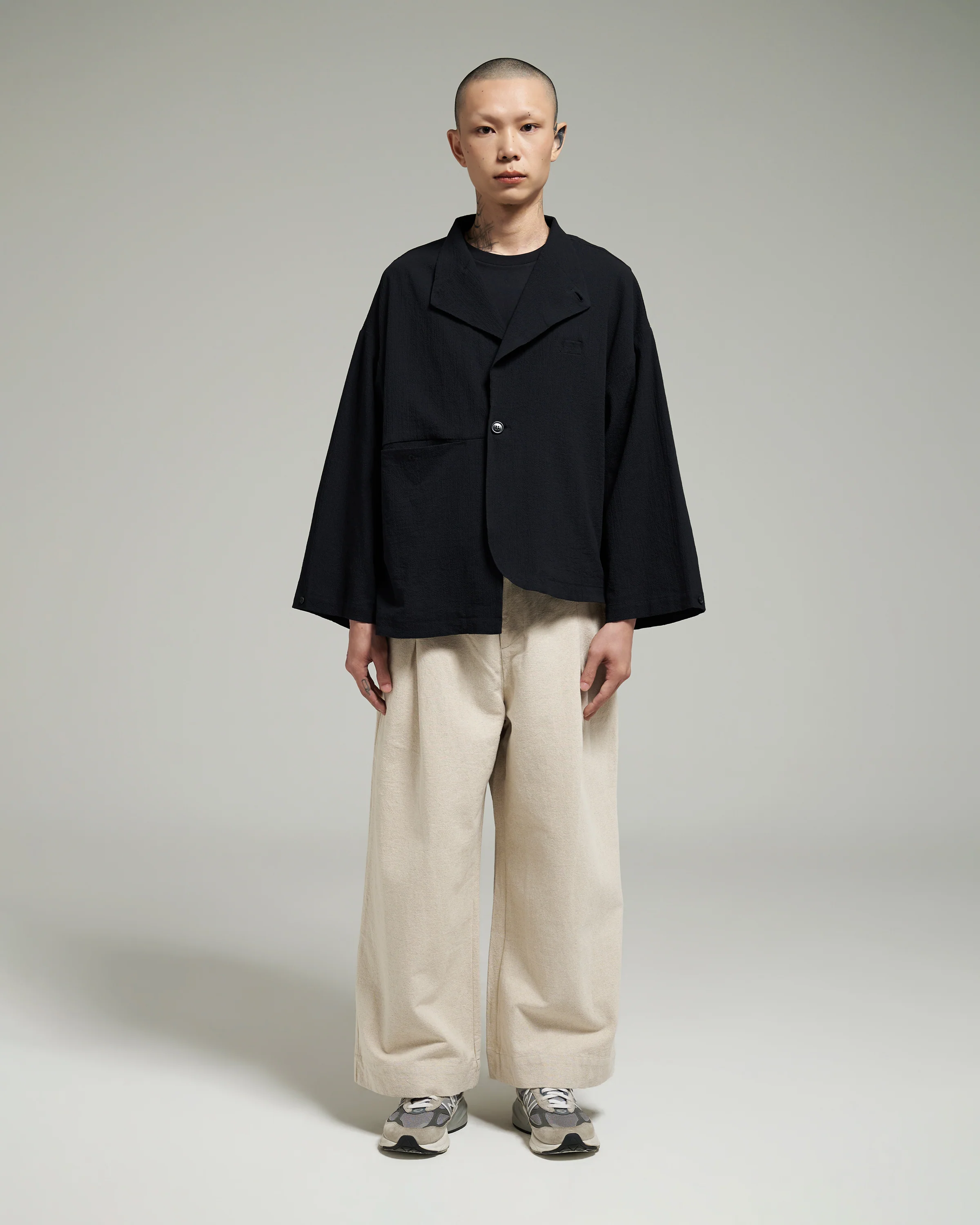 Unisex: The Asymmetrical Jacket (Black) - Image 3