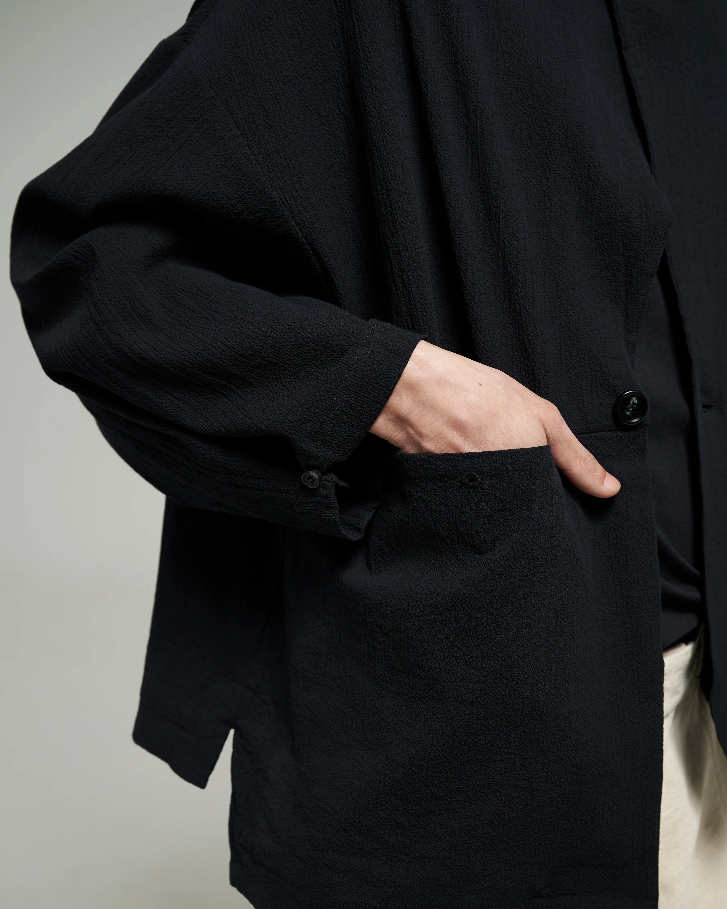 Unisex: The Asymmetrical Jacket (Black) - Image 5