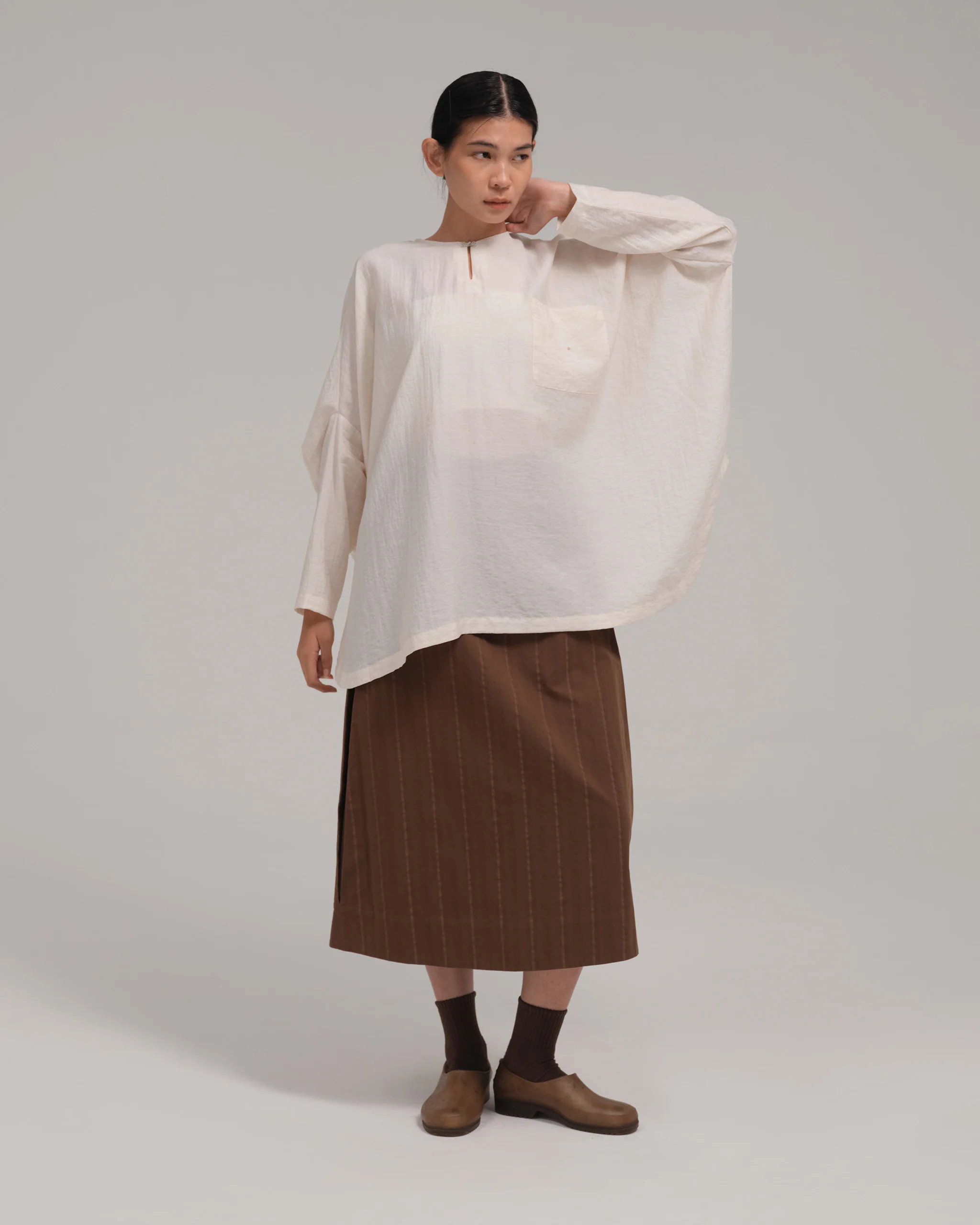 Unisex: The Batwing Top (Light Beige) - Image 3