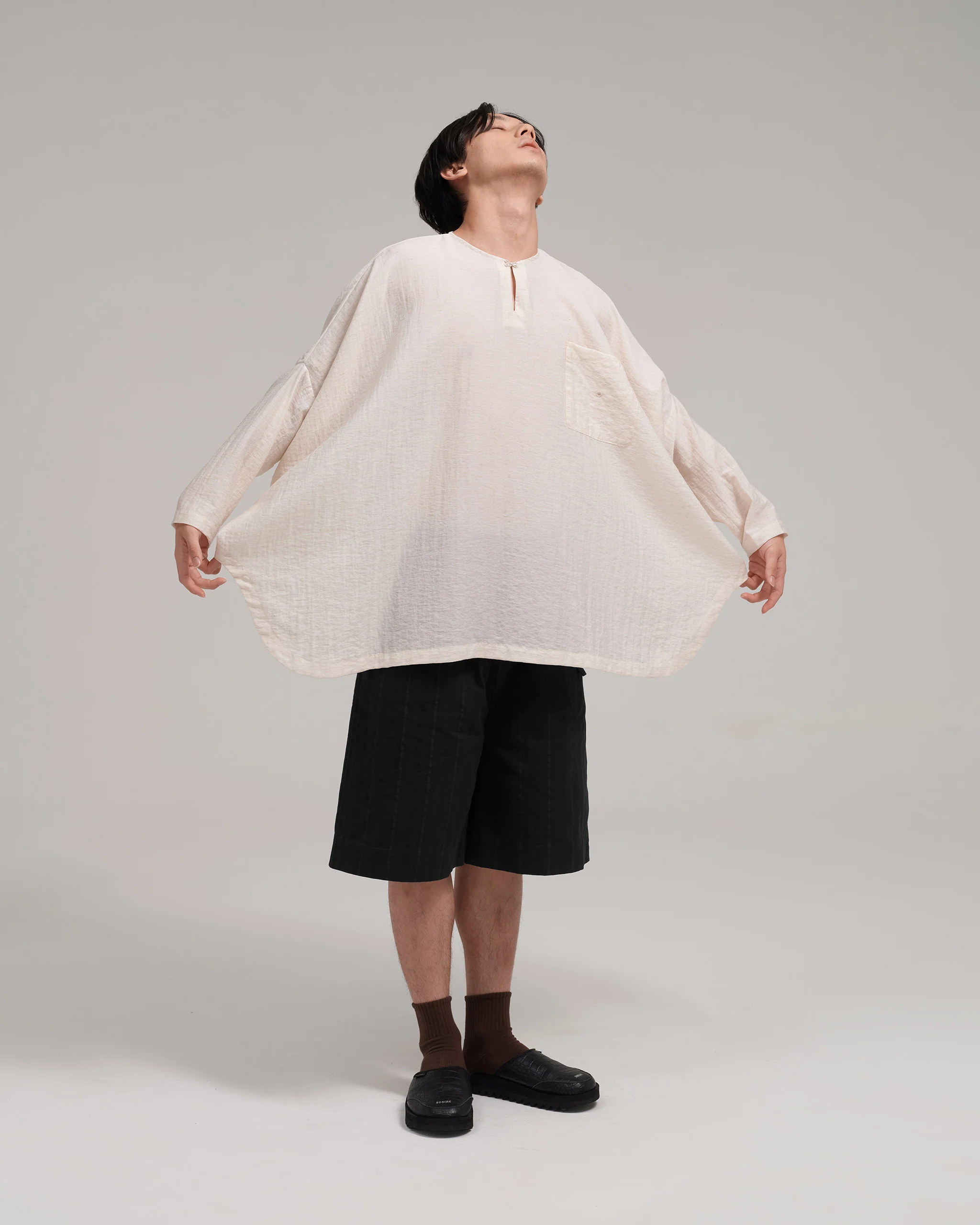 Unisex: The Batwing Top (Light Beige) - Image 7