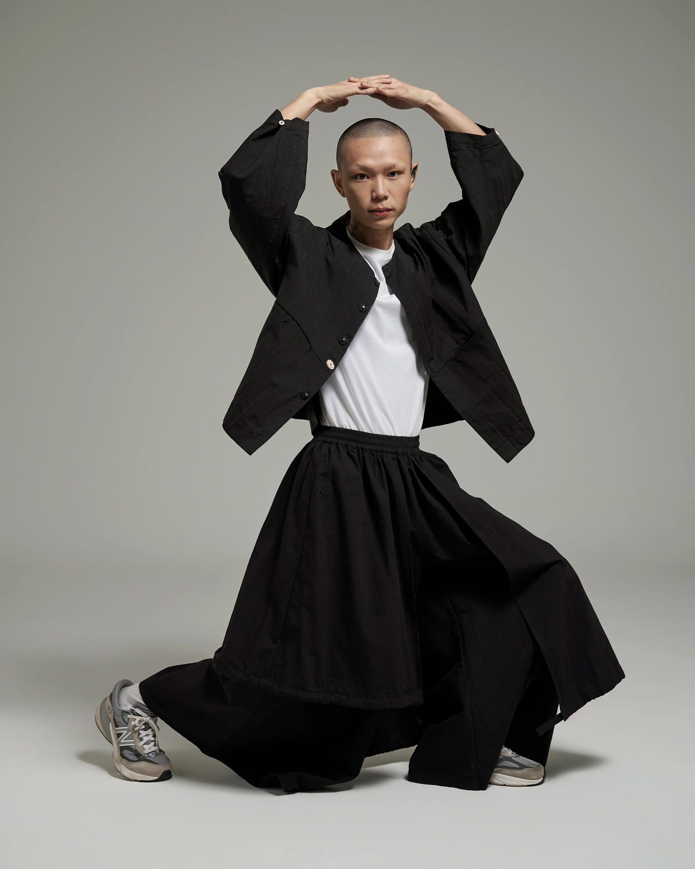 Unisex: The Cropped Jacket (Black Stripe) - Image 8