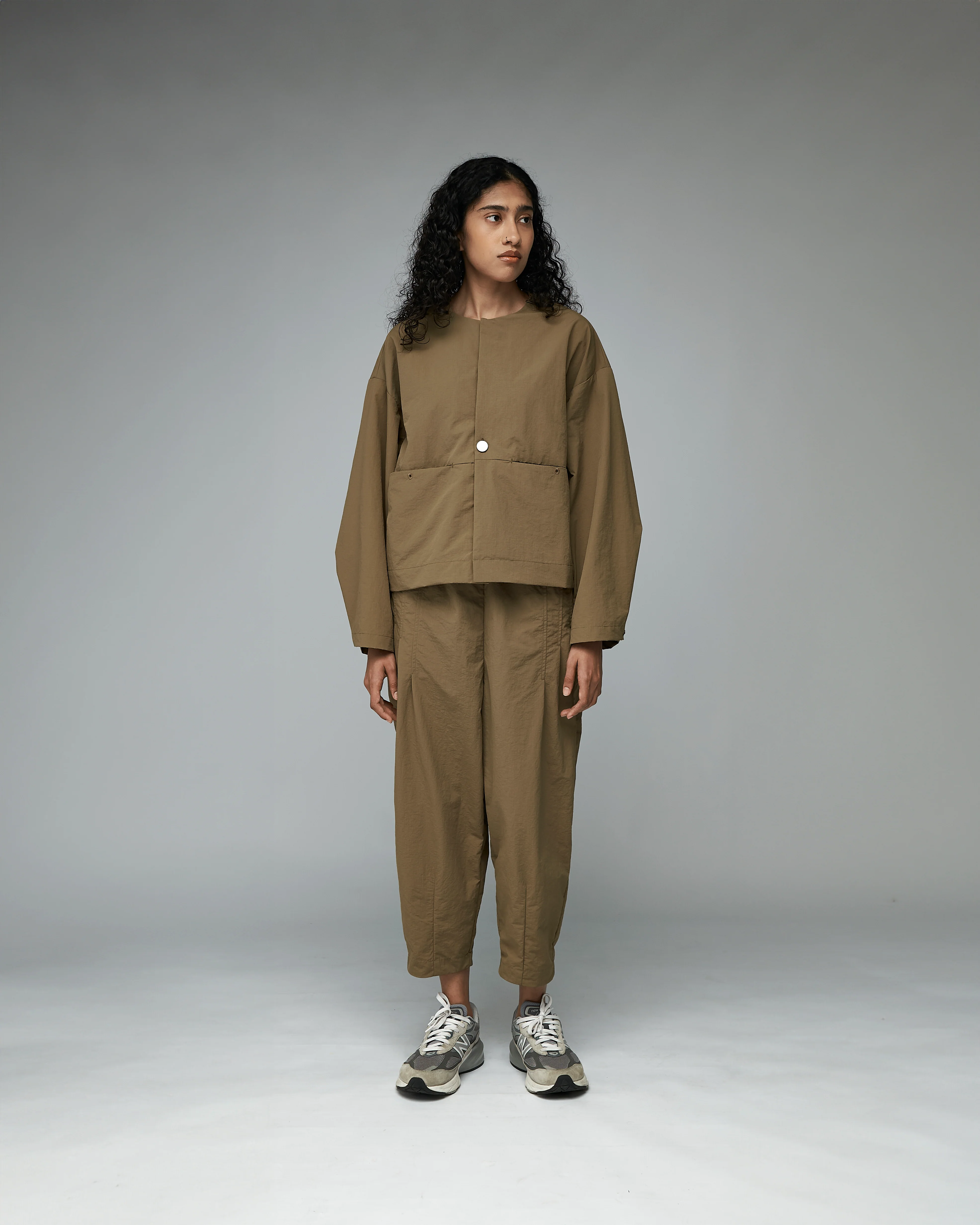 Unisex: The Cropped Jacket (Coffee) - Image 3