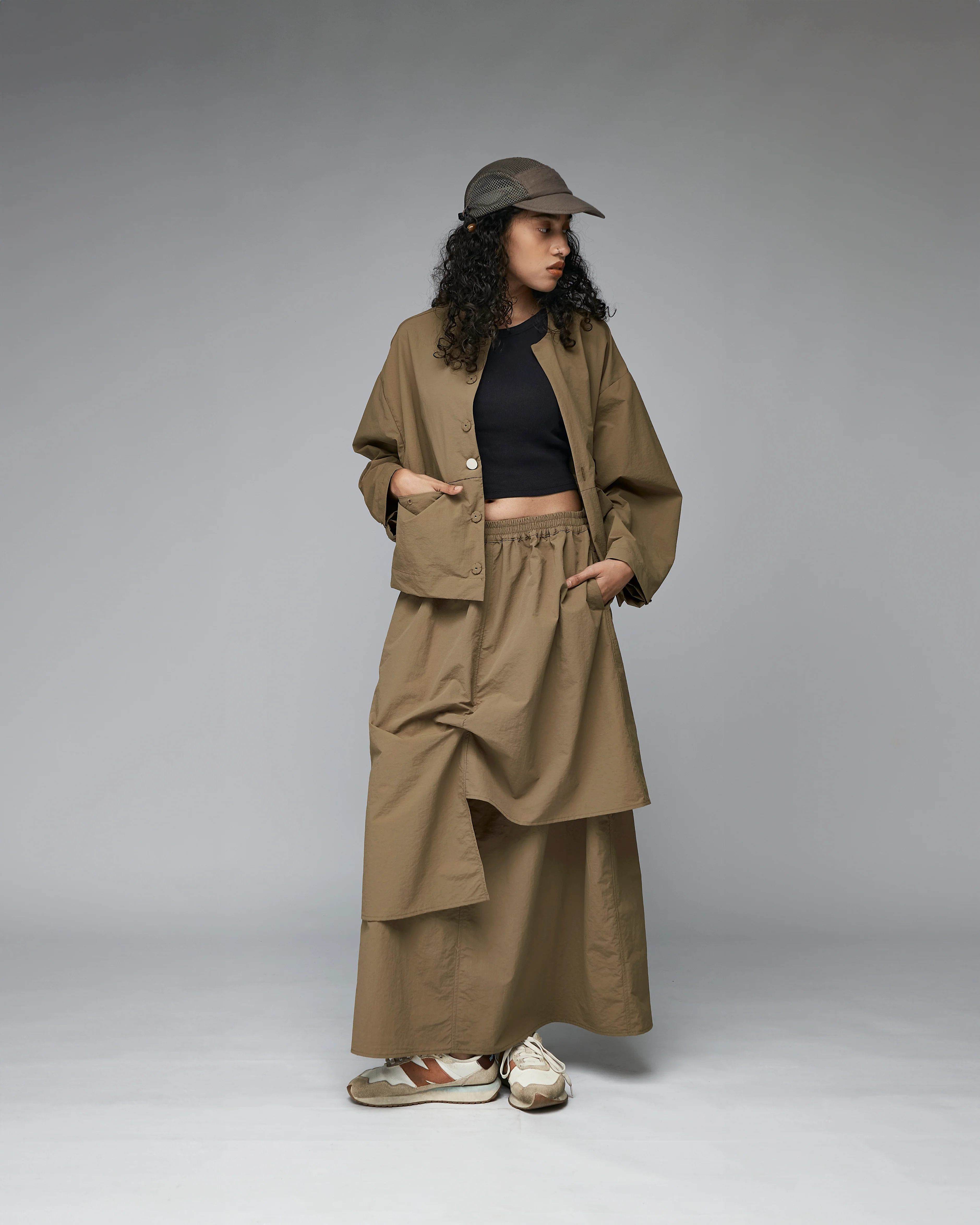 Unisex: The Cropped Jacket (Coffee) - Image 4
