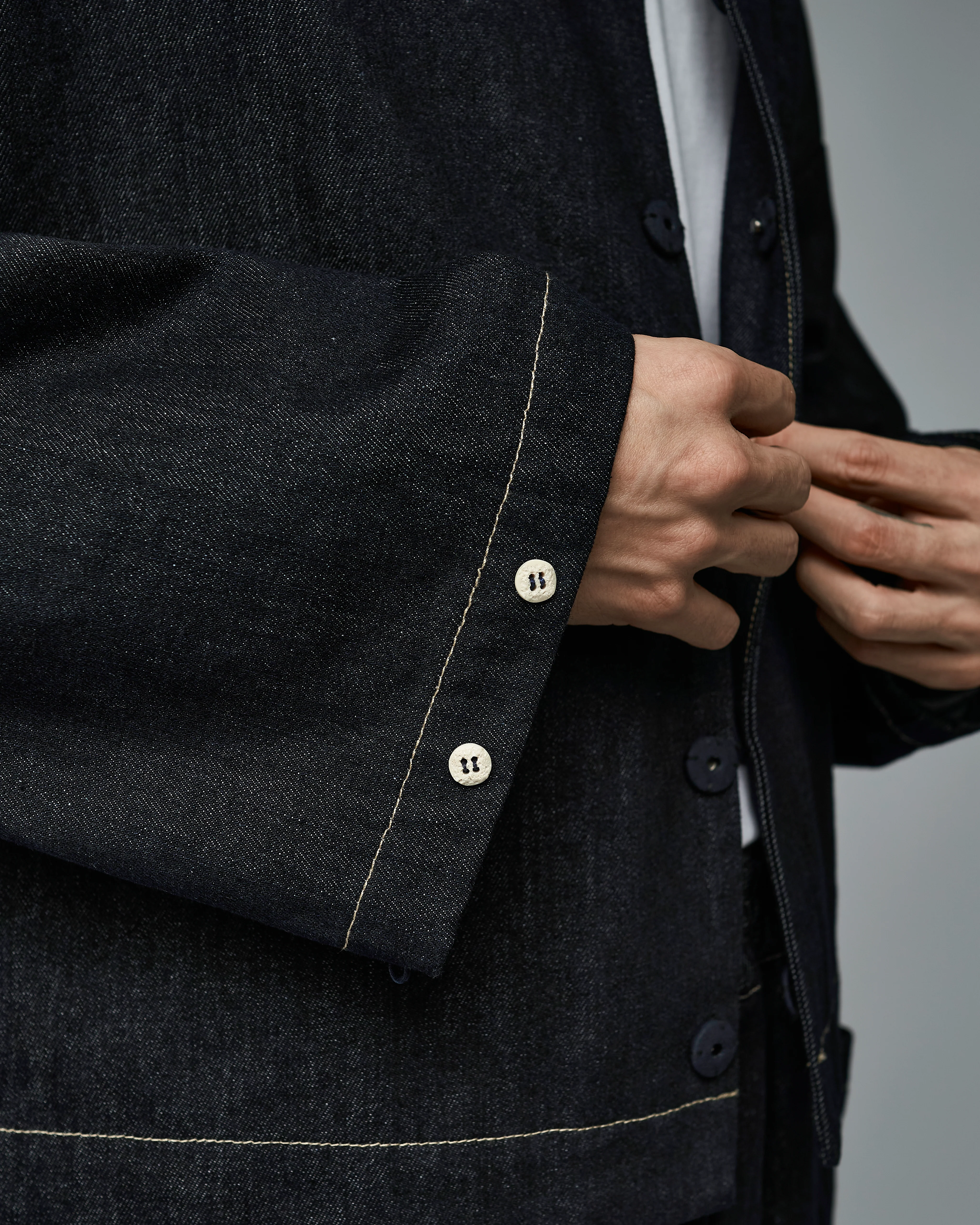 Unisex: The Cropped Jacket (Black Denim) - Image 13