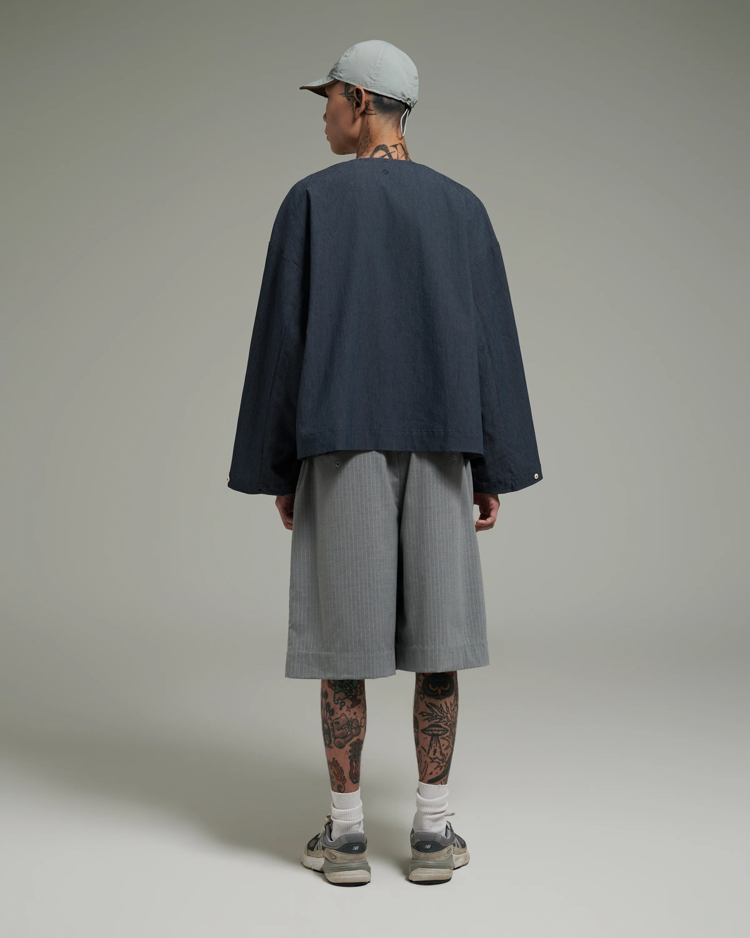 Unisex: The Cropped Jacket (Blue Denim) - Image 4