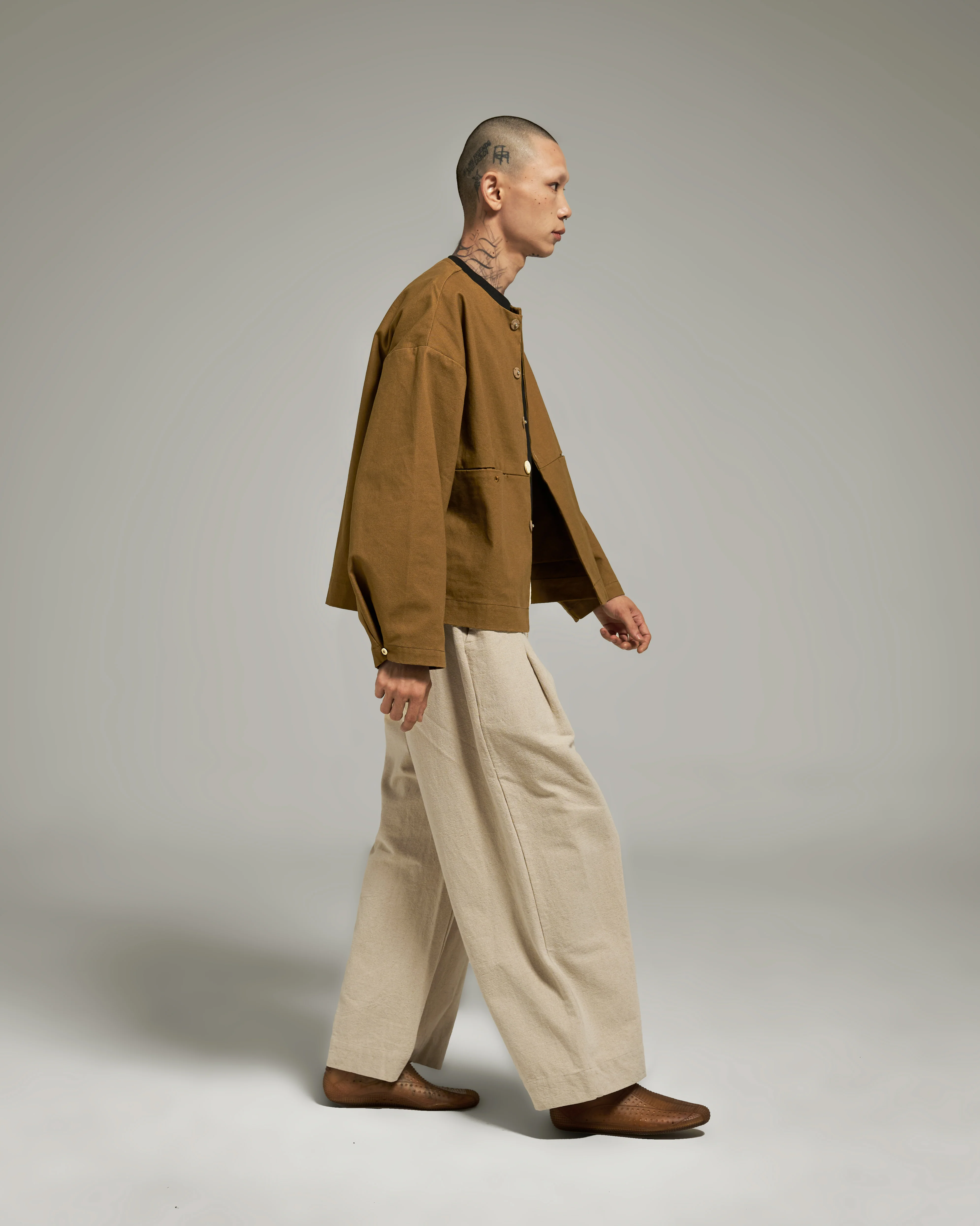 Unisex: The Cropped Jacket (Walnut Brown) - Image 10