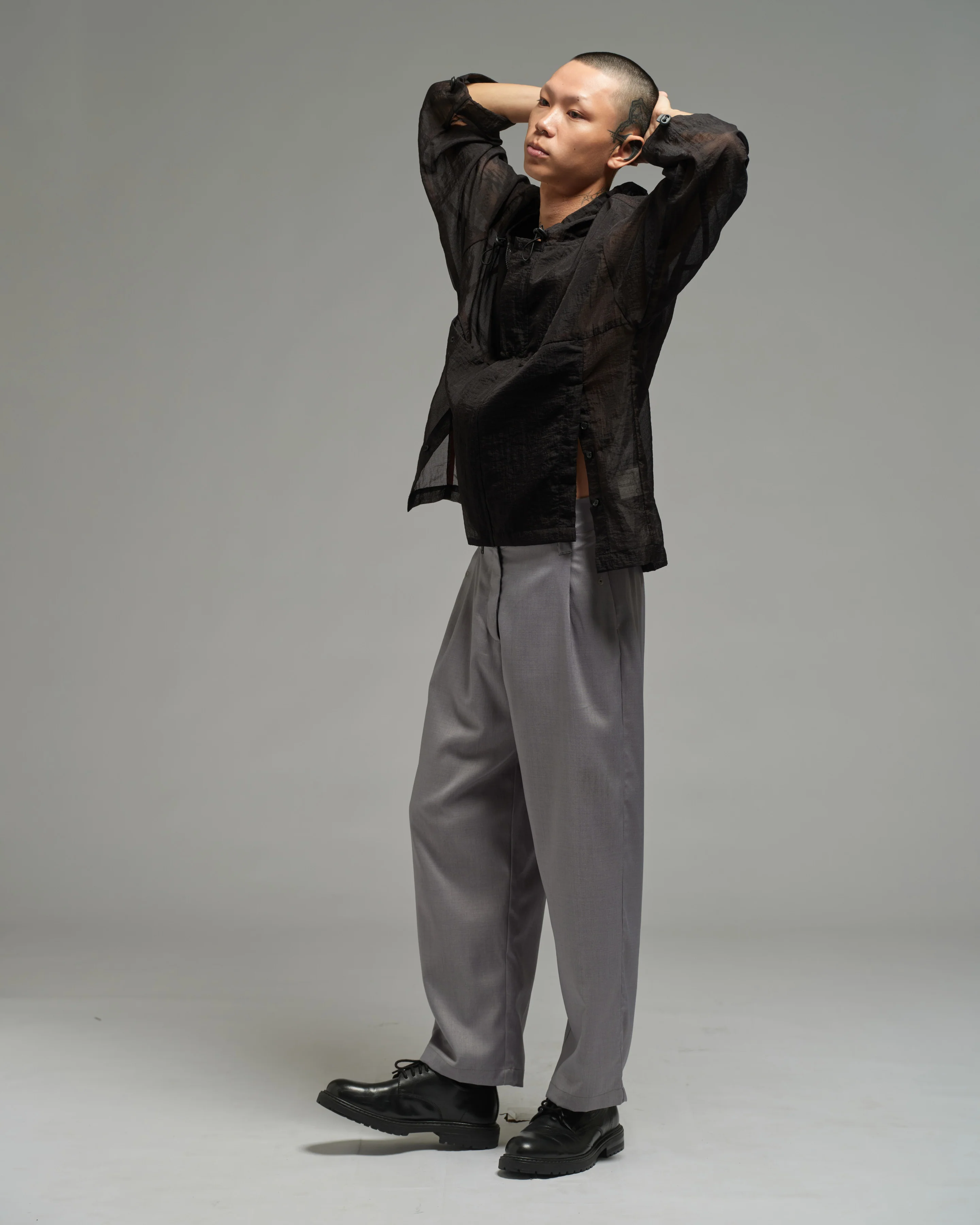 Unisex: The Hooded Jacket (Black) - Image 4