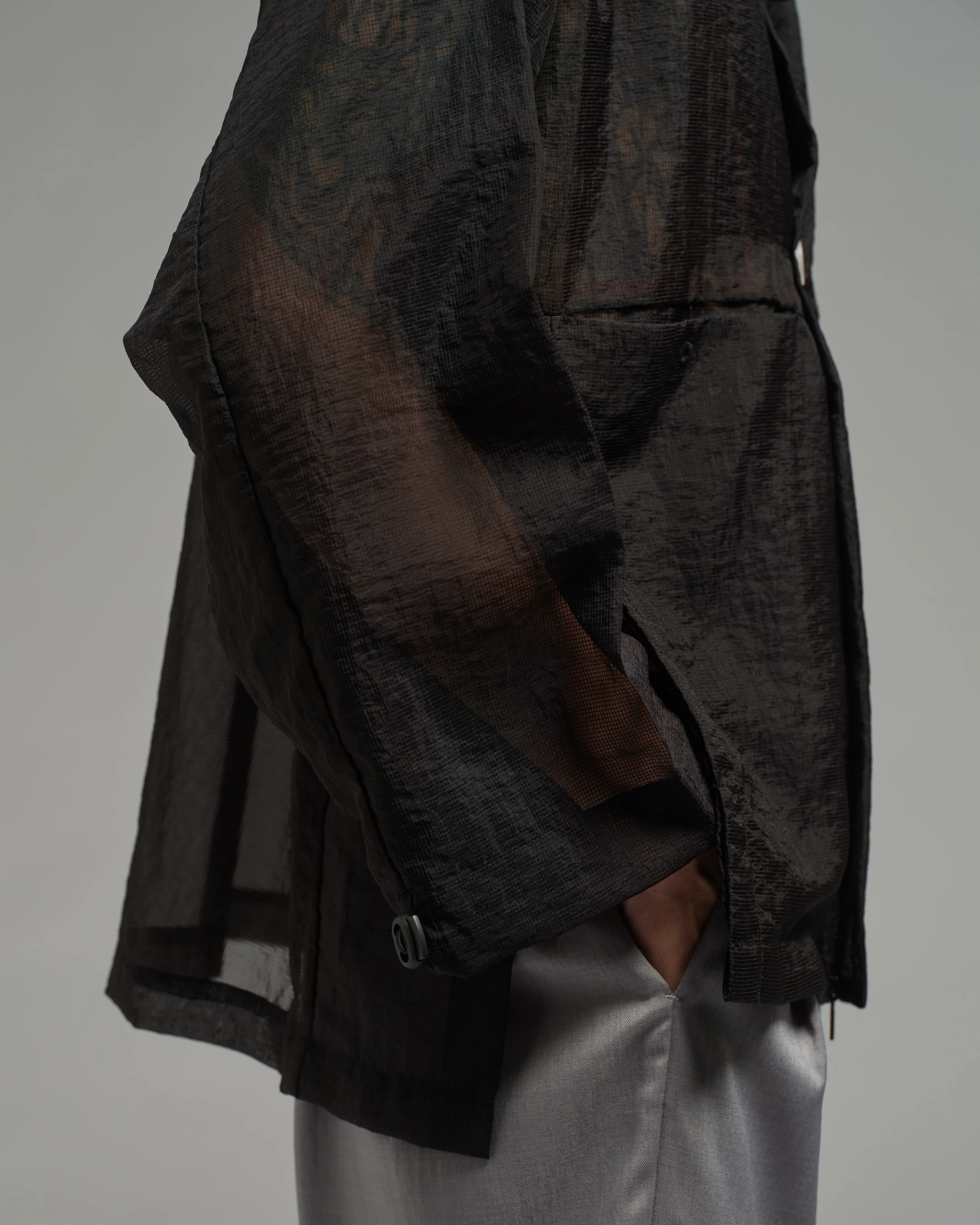 Unisex: The Hooded Jacket (Black) - Image 8