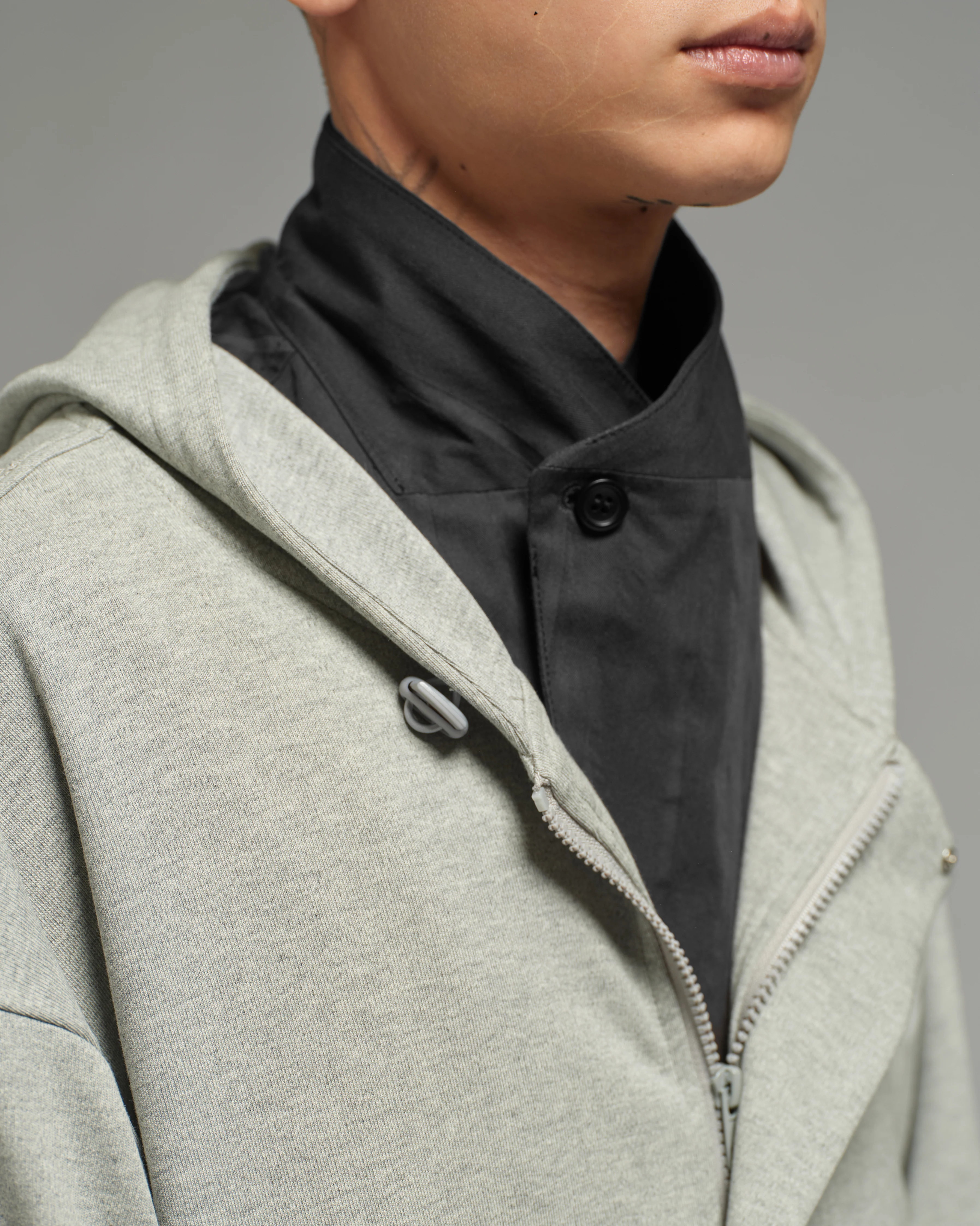 Unisex: The Hooded Sweater (Jersey Grey) - Image 4